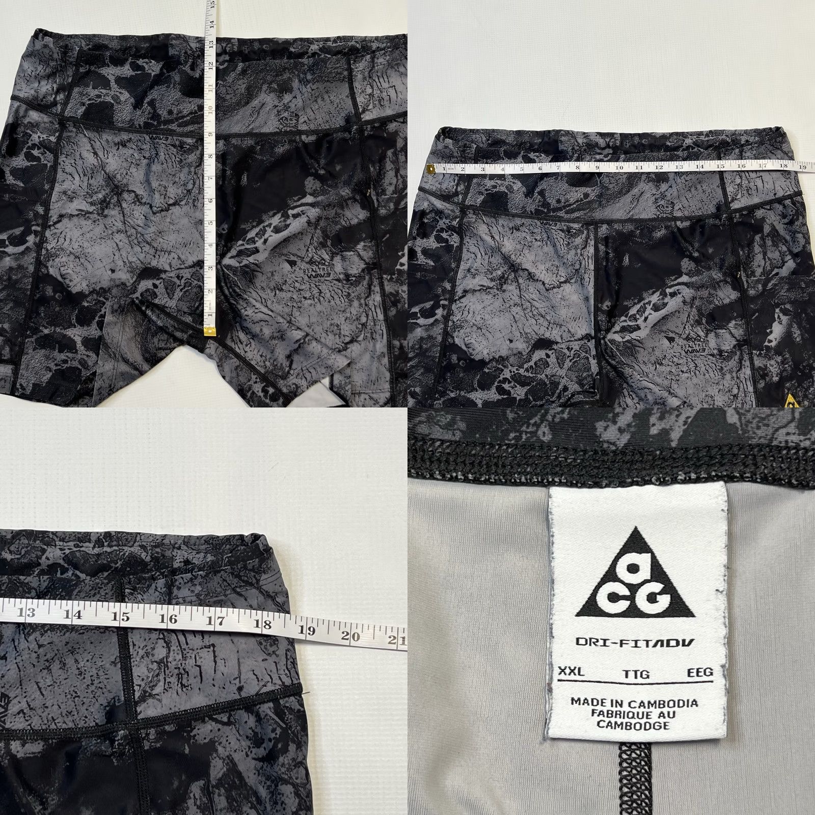 Nike ACG Women Nike ACG Dri-FIT ADV Crater Lookout Shorts DC9881 010 Size 2XL Black Camouflage Nike ACG Shorts Womens 2XL Short 2XL Size 40" / US 18 - 8 Thumbnail