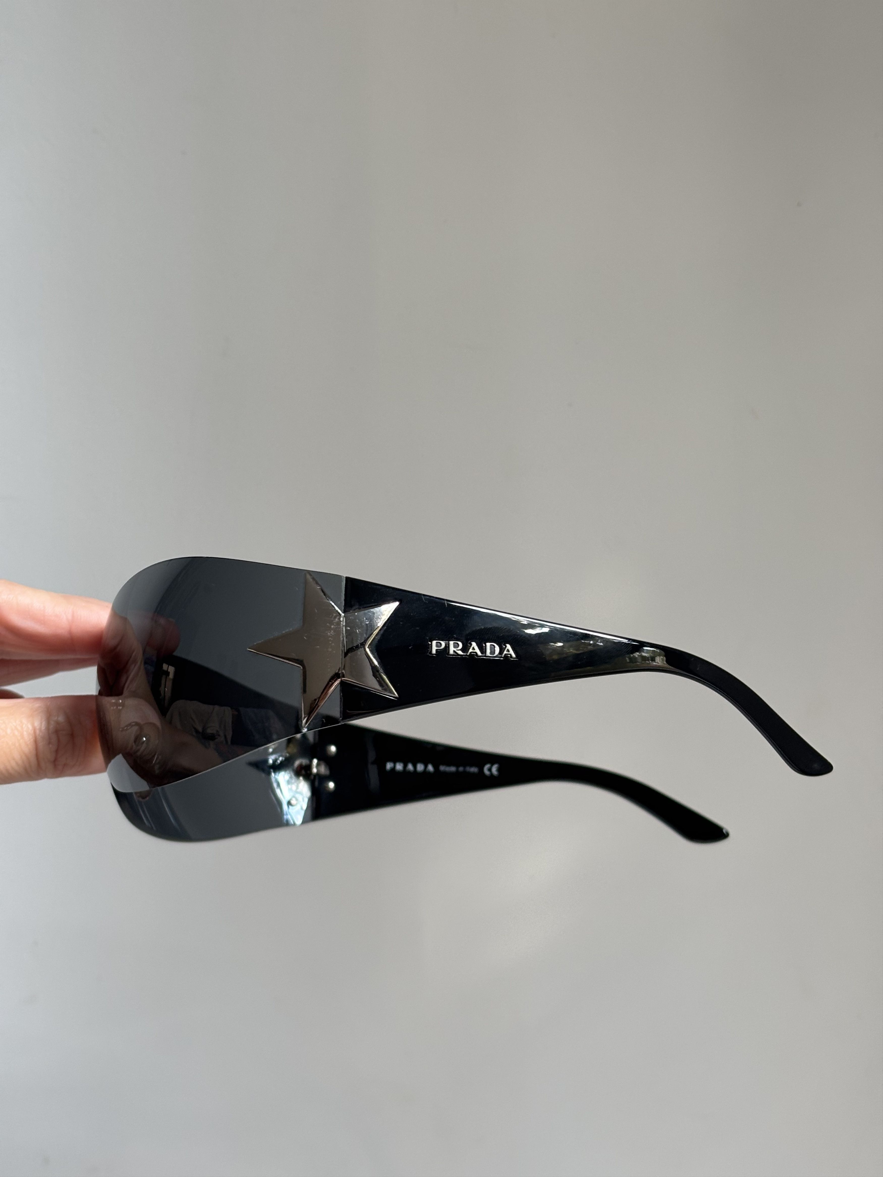 Prada Sunglasses Star 2004 Star White Ski Shield Mask Fire Size ONE SIZE - 2 Thumbnail