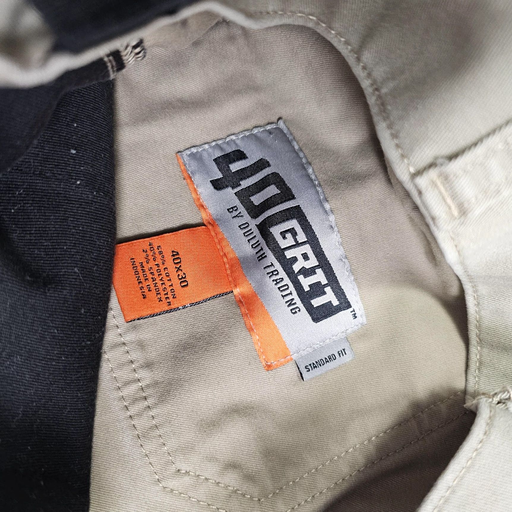 Vintage 40 Grit Carpenter Pants Mens 40x30 Beige Workwear Cotton Spandex Casual Utility Pockets Size US 40 / EU 56 - 7 Thumbnail