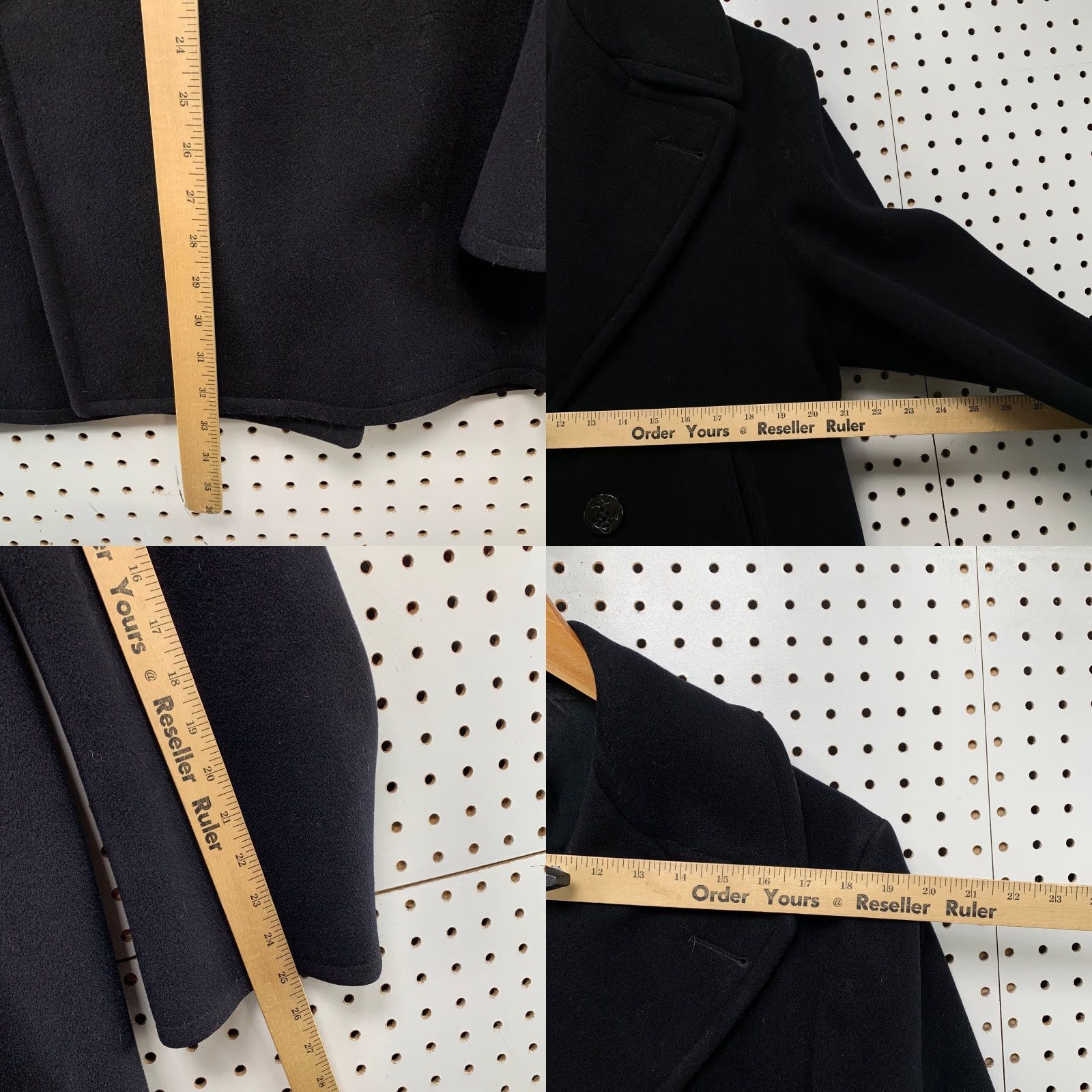 Doublet VINTAGE US Navy Peacoat Mens 42 Black Double Breasted Wool Coat Size US XS / EU 42 / 0 - 9 Thumbnail