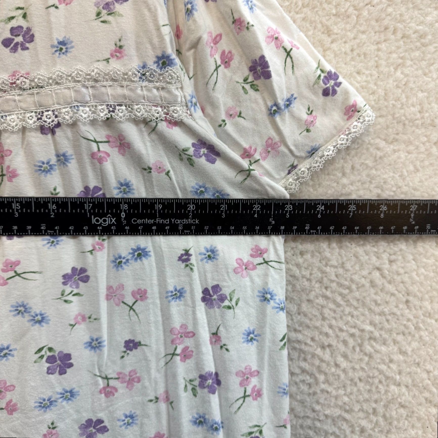 Vintage VINTAGE Amanda Stewart Nightgown Sleep Dress M White Floral Cottagecore Prairie Grandma Slip Edwardian Cotton Medium Women? Size M / US 6-8 / IT 42-44 - 6 Thumbnail