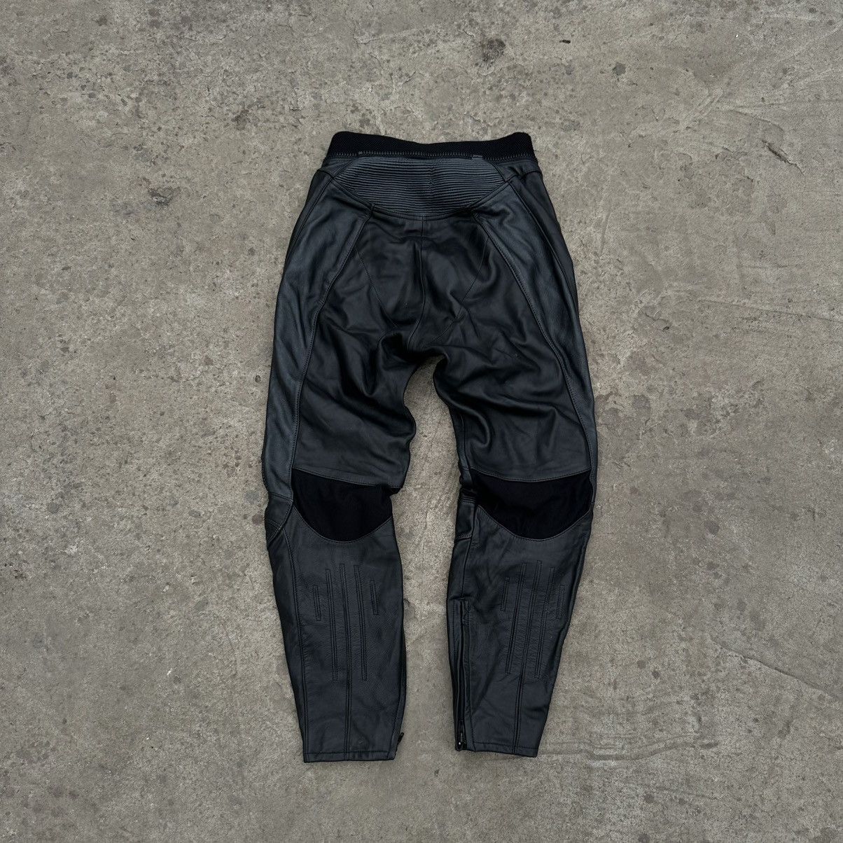 Genuine Leather × Japanese Brand Vintage Japanese Style Moto Leather Pants Crazy Fit Y2K Size US 30 / EU 46 - 2 Thumbnail