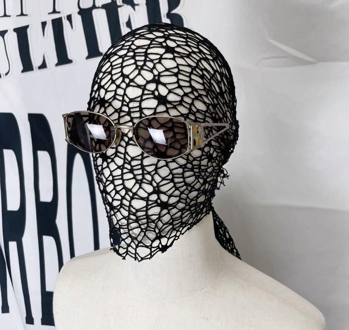 Jean Paul Gaultier Black Mesh Head Net Covering Size ONE SIZE - 1 Thumbnail