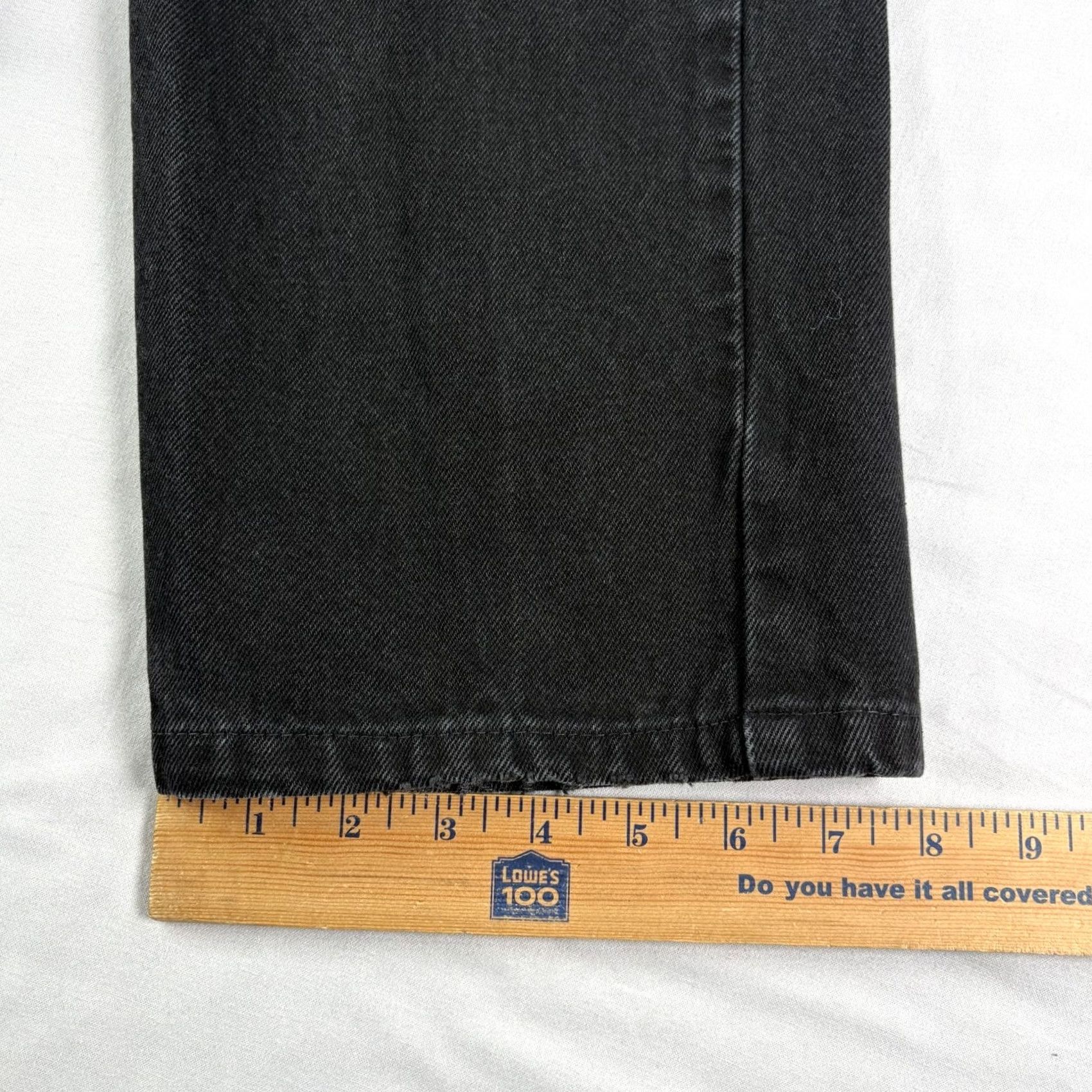 Levi's VINTAGE Levi's Jeans Mens 38x30 Black 505 Straight Leg Denim 90s Mens Jeans Black 90s Levi's Straight Size US 38 / EU 54 - 7 Thumbnail