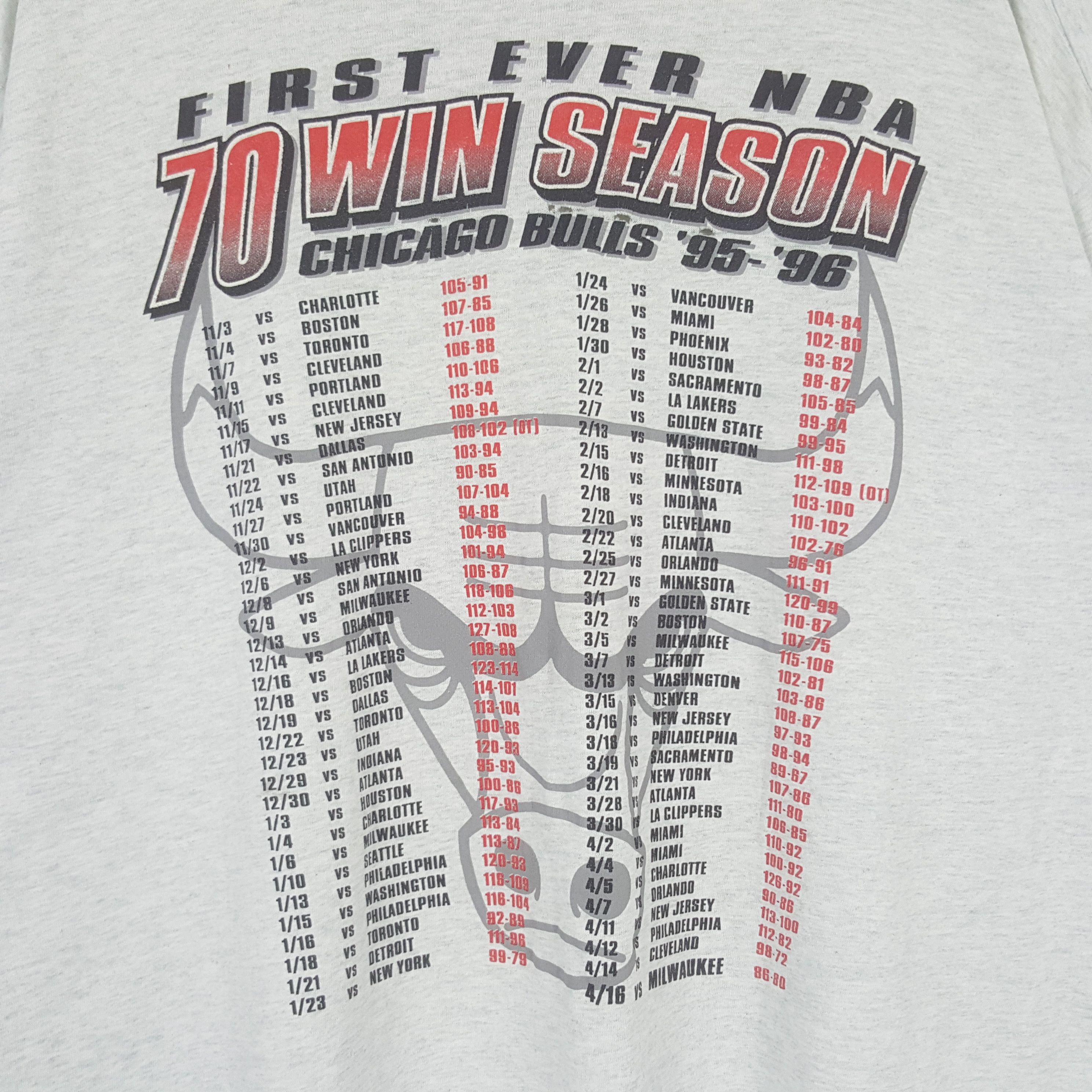 NBA Vintage Chicagi Bulls 70 Win Season T-shirt 31 Size US XXL / EU 58 / 5 - 4 Thumbnail
