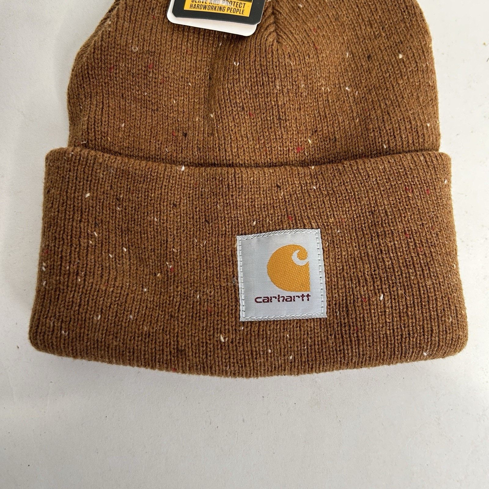 Carhartt Carhartt Anglistic Speckled Fold Over Beanie “Brown” OSFA Size ONE SIZE - 3 Thumbnail