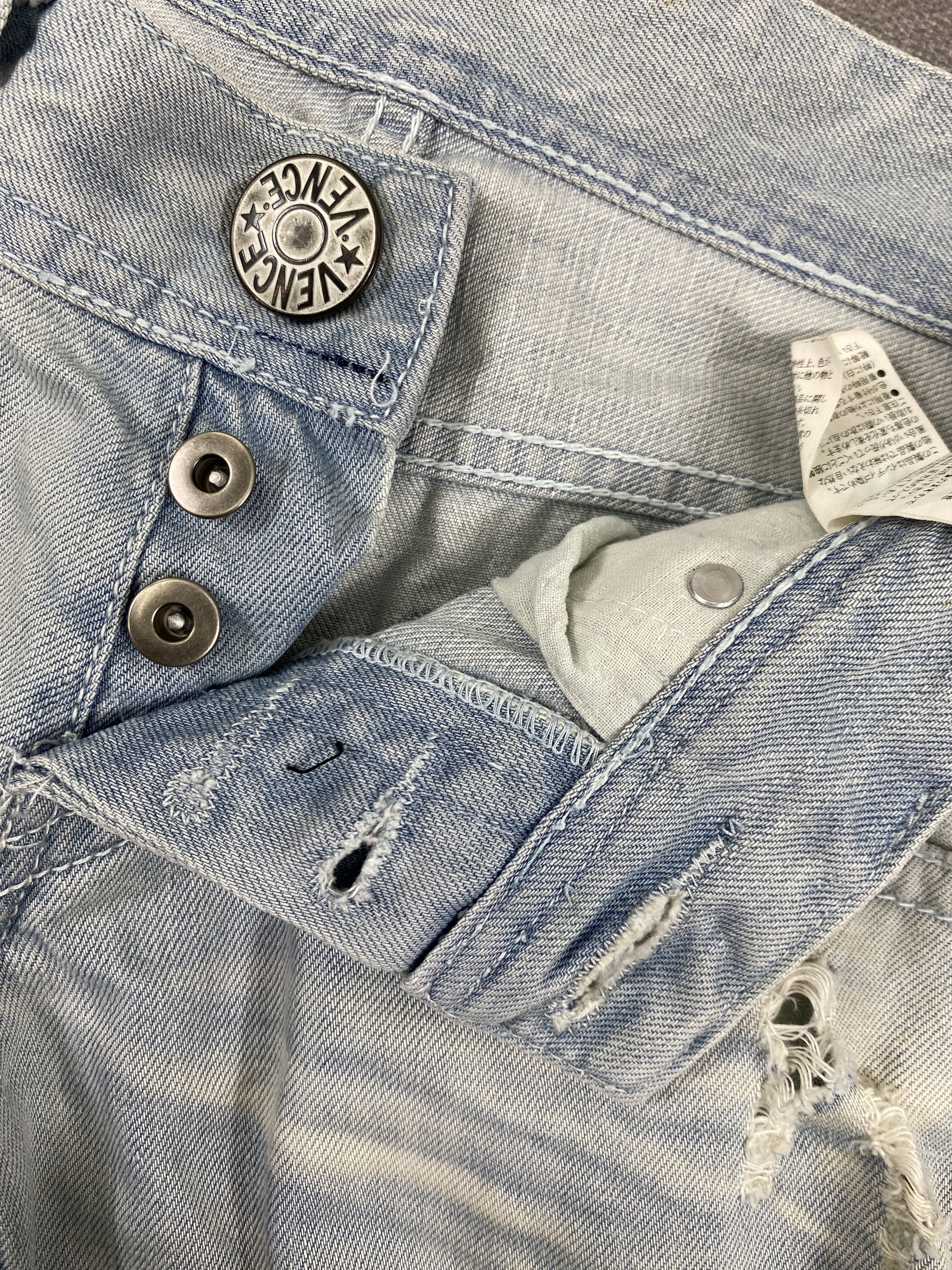 Hysteric Glamour Distressed Light Blue Vence Freak Jeans 29x30.5 Denim JN3510 Size US 29 - 6 Thumbnail