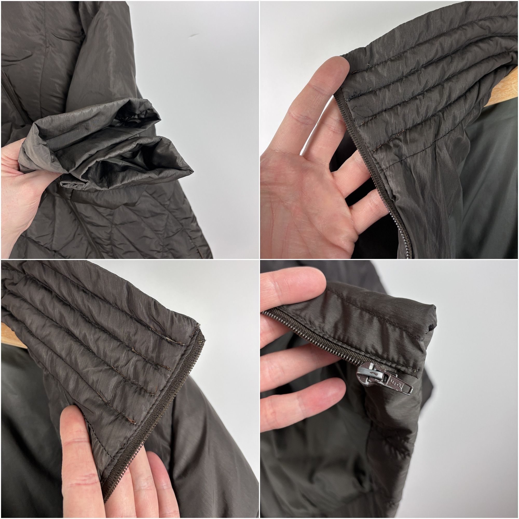 Moncler × Vintage Vintage 00s Moncler Goose Down Jacket Womens Gray Size 3 Size L / US 10 / IT 46 - 9 Thumbnail