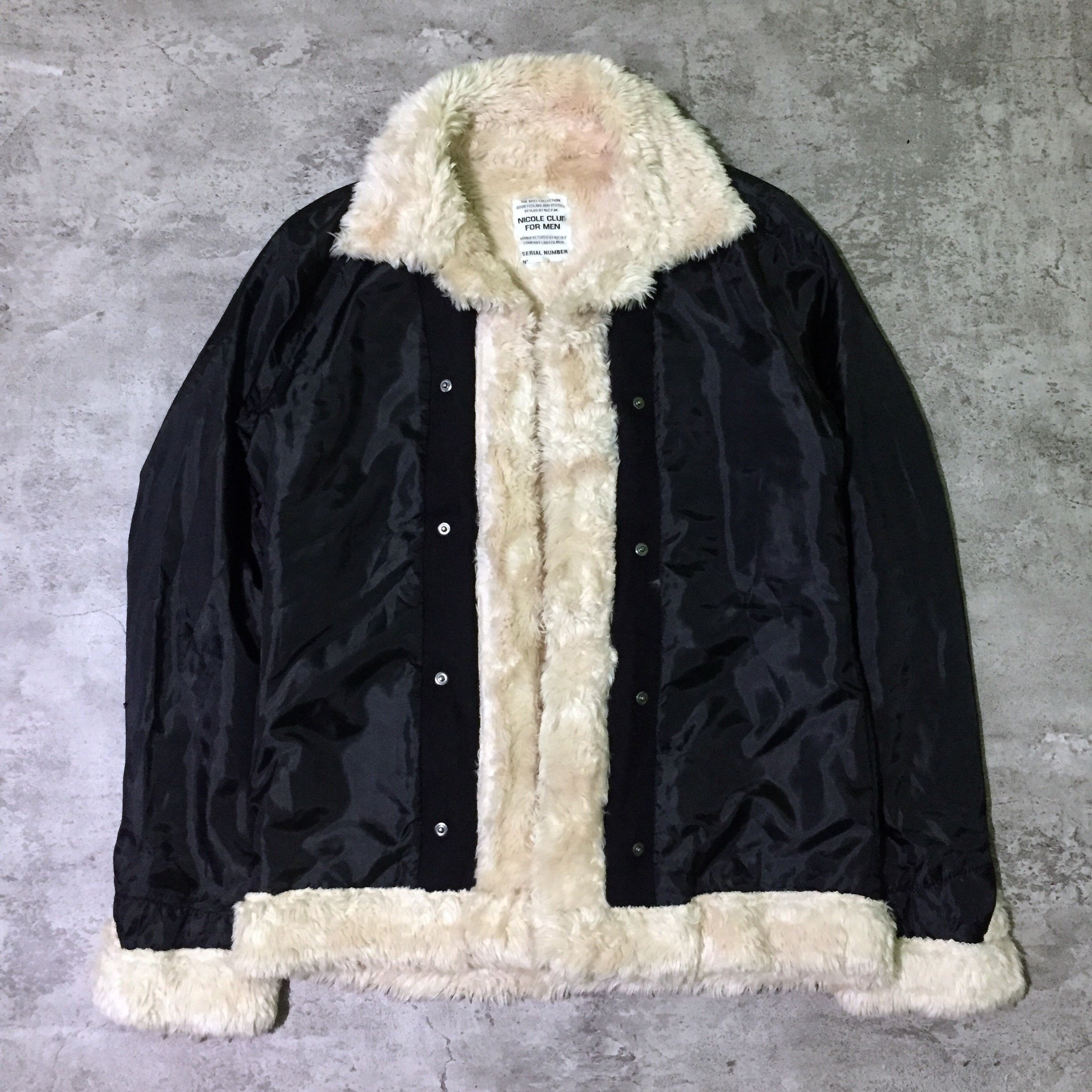 Nicole Club NCFM Stone Wash Denim LIner Fur Double Jacket Size US M / EU 48-50 / 2 - 5 Thumbnail