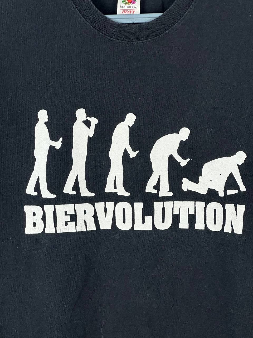 Vintage Vintage Biervolution Humour Funny Alcohol Drunk T Shirt Size US XL / EU 56 / 4 - 4 Thumbnail