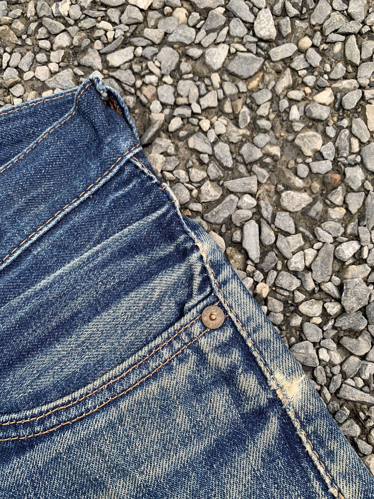 Kapital VINTAGE JOHNBULL SELVEDGE RUSTY JAPANESE DISTRESSED DENIM Size US 31 - 19 Thumbnail