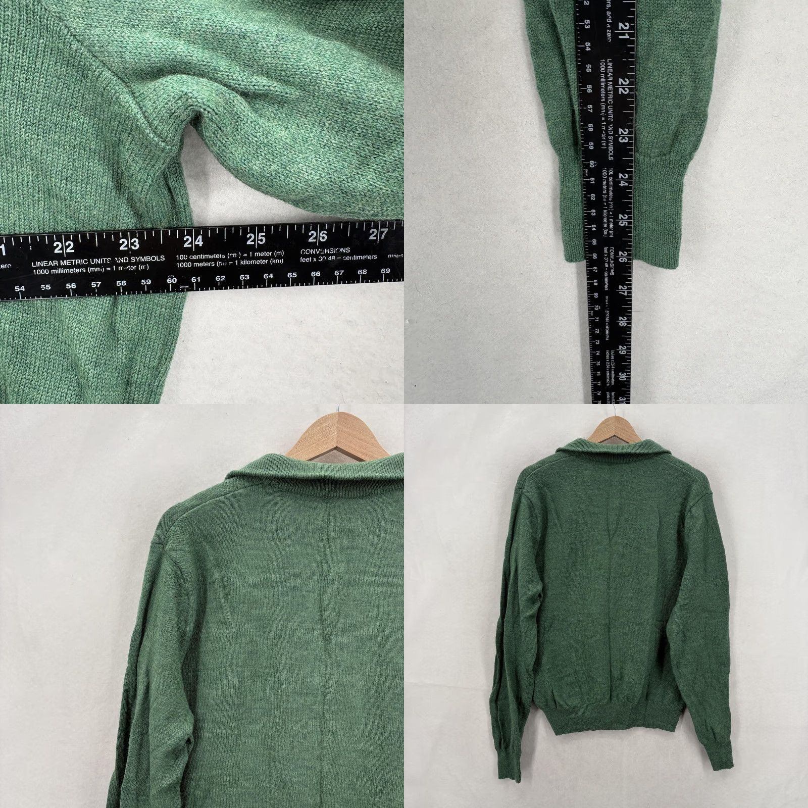 Polo Ralph Lauren VINTAGE Polo Golf Ralph Lauren Sweater Mens XL Green 1/4 Zip Mock Neck Merino Wool Golf Size US XL / EU 56 / 4 - 8 Thumbnail