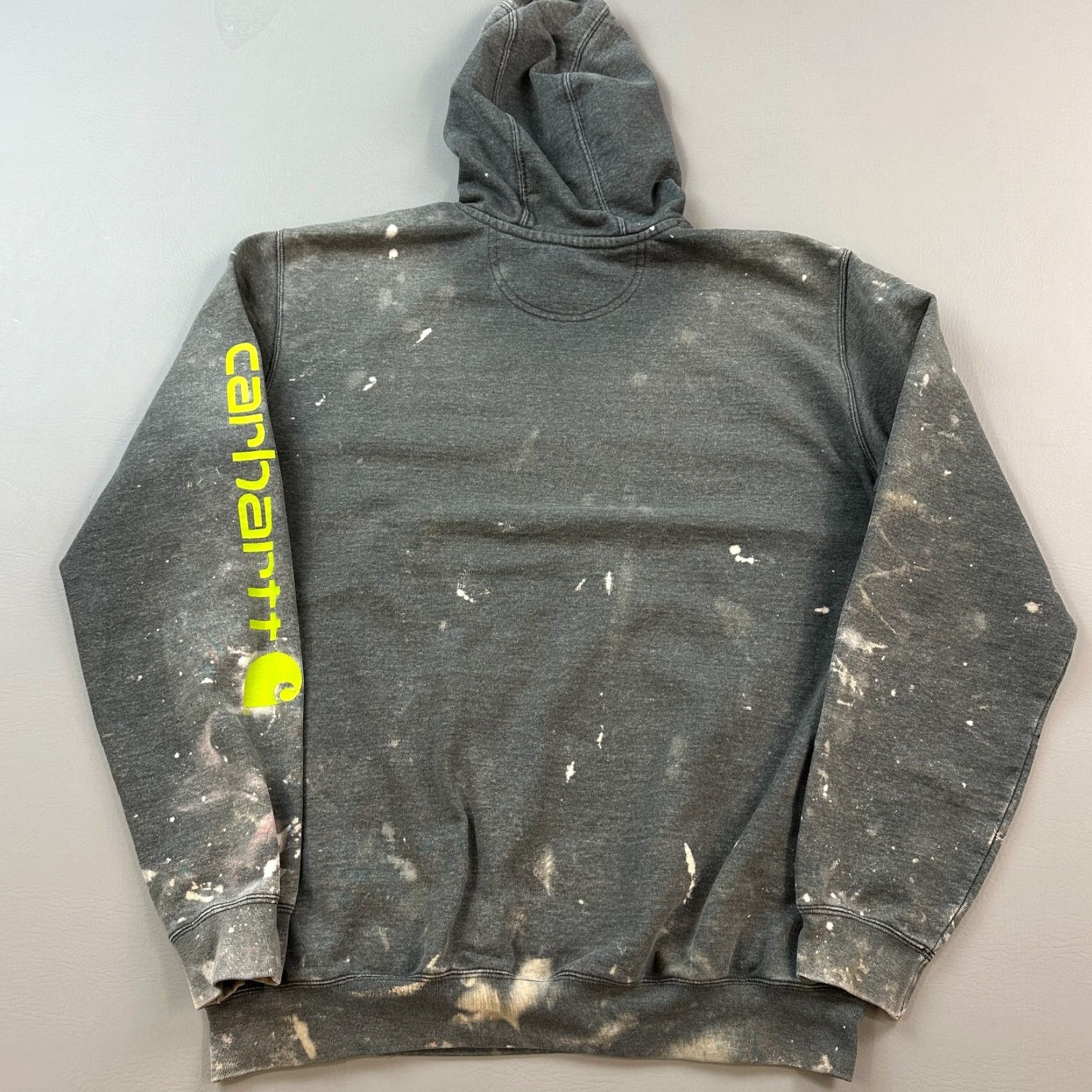 Carhartt Carhartt Hoodie Mens Large Tall Gray Splatter Original Fit Pullover Work Wear Size US L / EU 52-54 / 3 - 7 Thumbnail