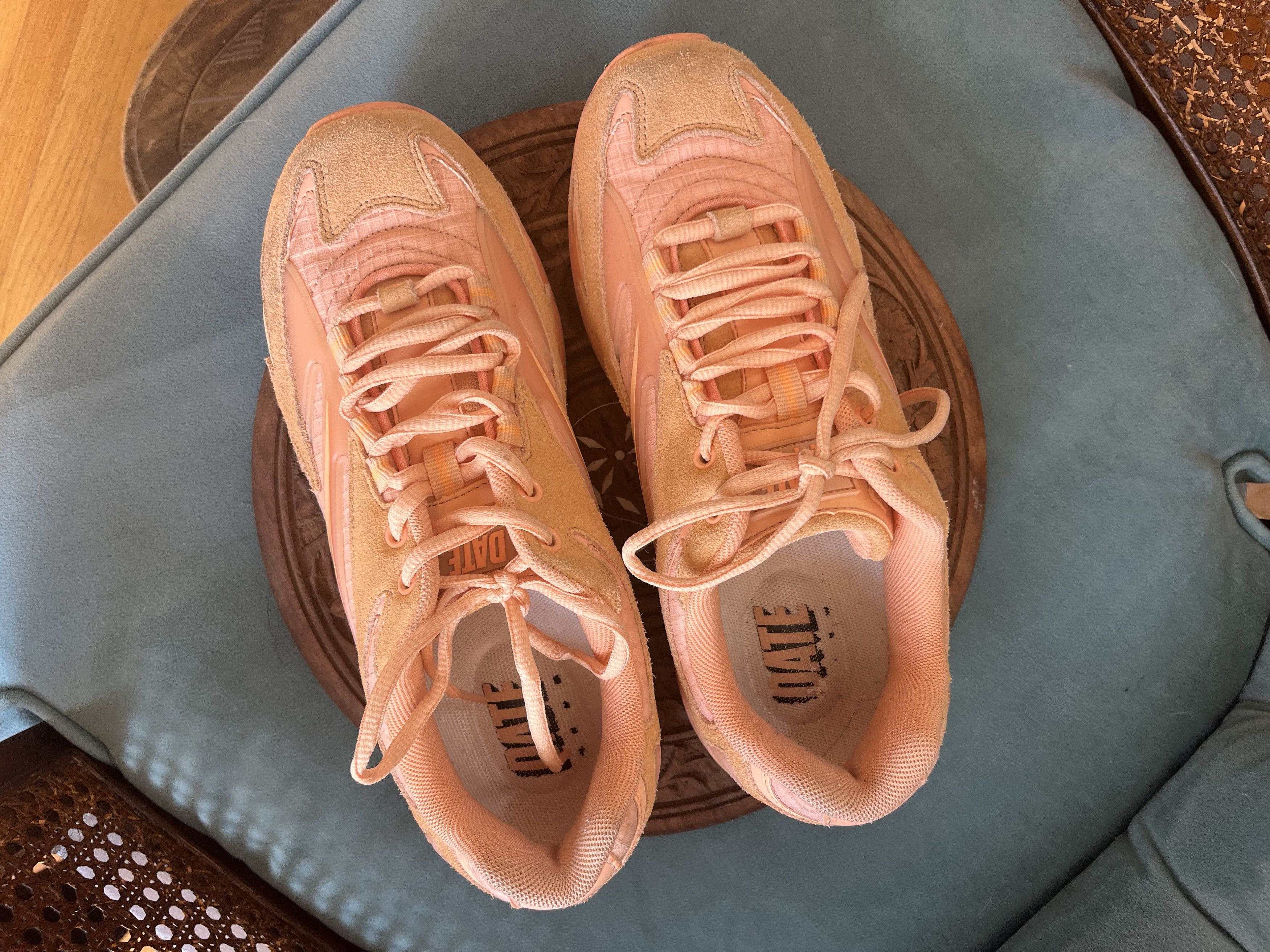 D.A.T.E. SN '23 Peach/pink suede shoes Size US 9.5 / EU 42-43 - 3 Thumbnail