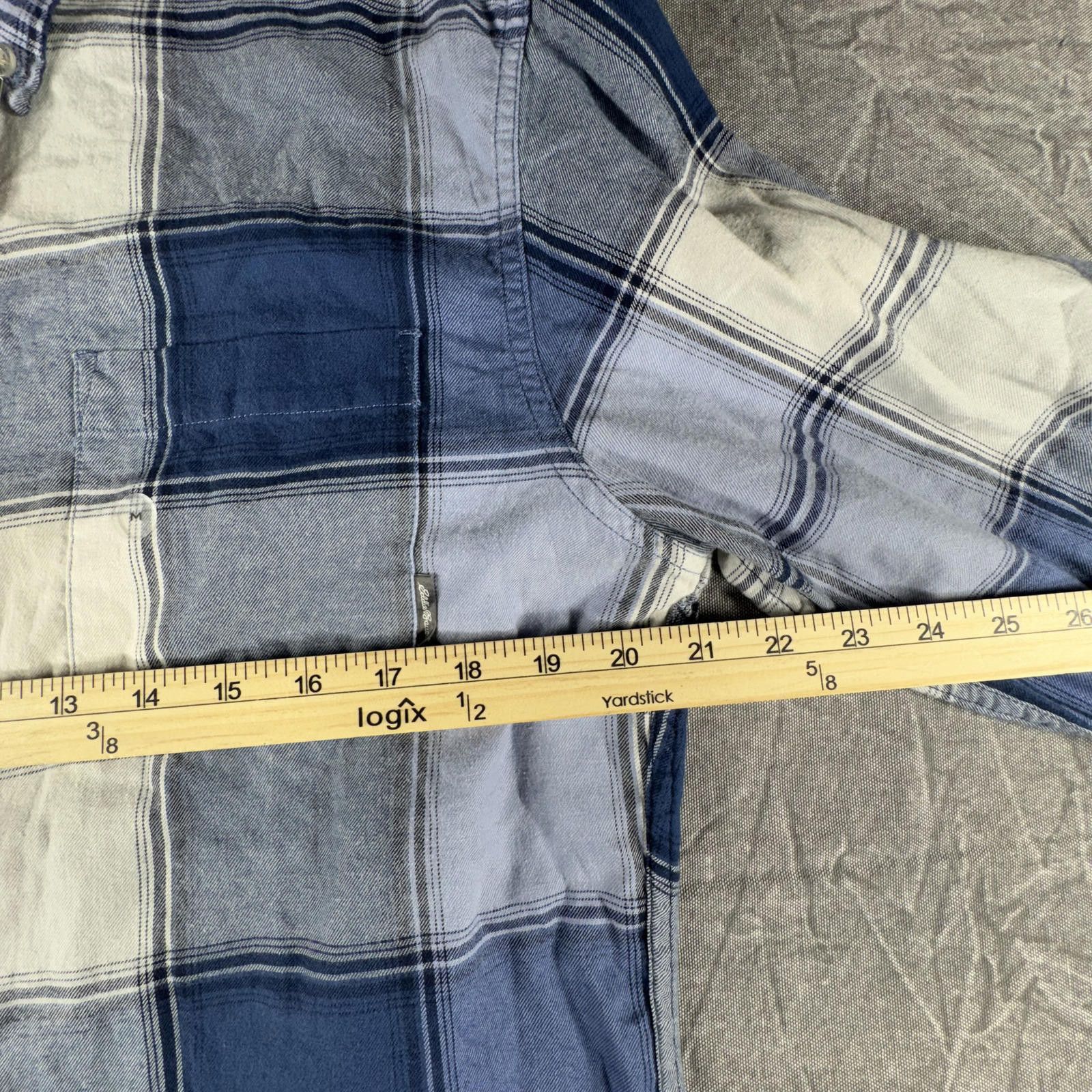 L.L. Bean Eddie Bauer Shirt Women's M Blue Brown Classic Fit Plaid NEW Size US L / EU 52-54 / 3 - 3 Thumbnail