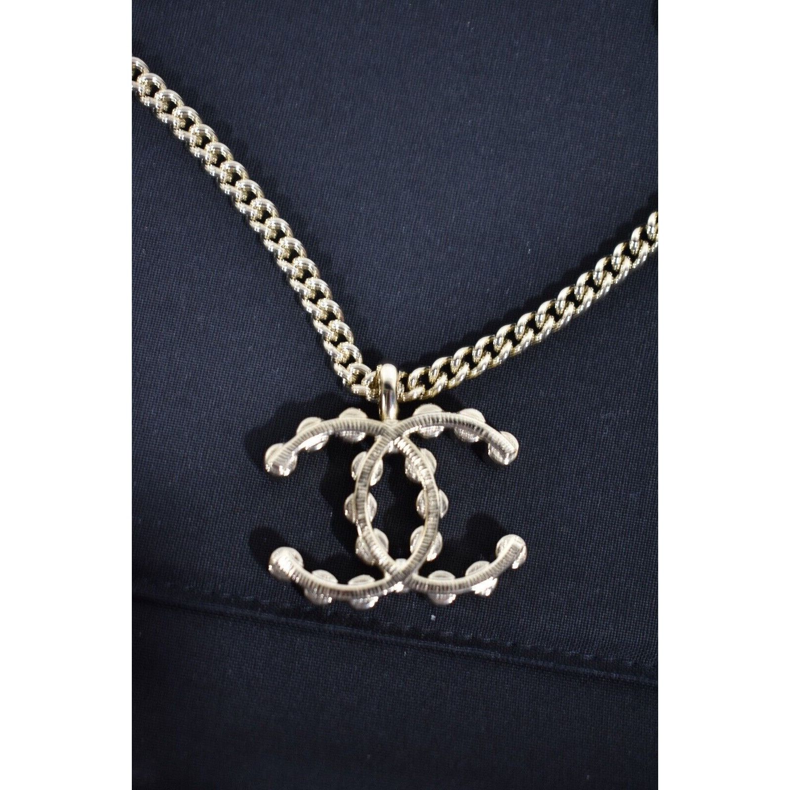 Chanel Chanel 23P Crystal CC Gold Metal Cuban Chain Drop Necklace Size ONE SIZE - 10 Thumbnail