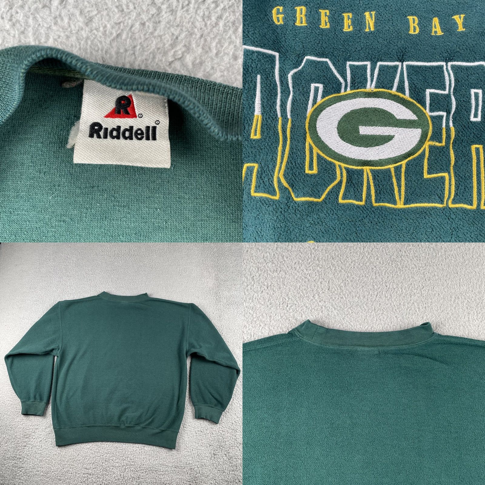 NFL VINTAGE Riddell Green Bay Packers NFL Football Mens XXL Green Pullover Sweatshirt Size US XXL / EU 58 / 5 - 8 Thumbnail