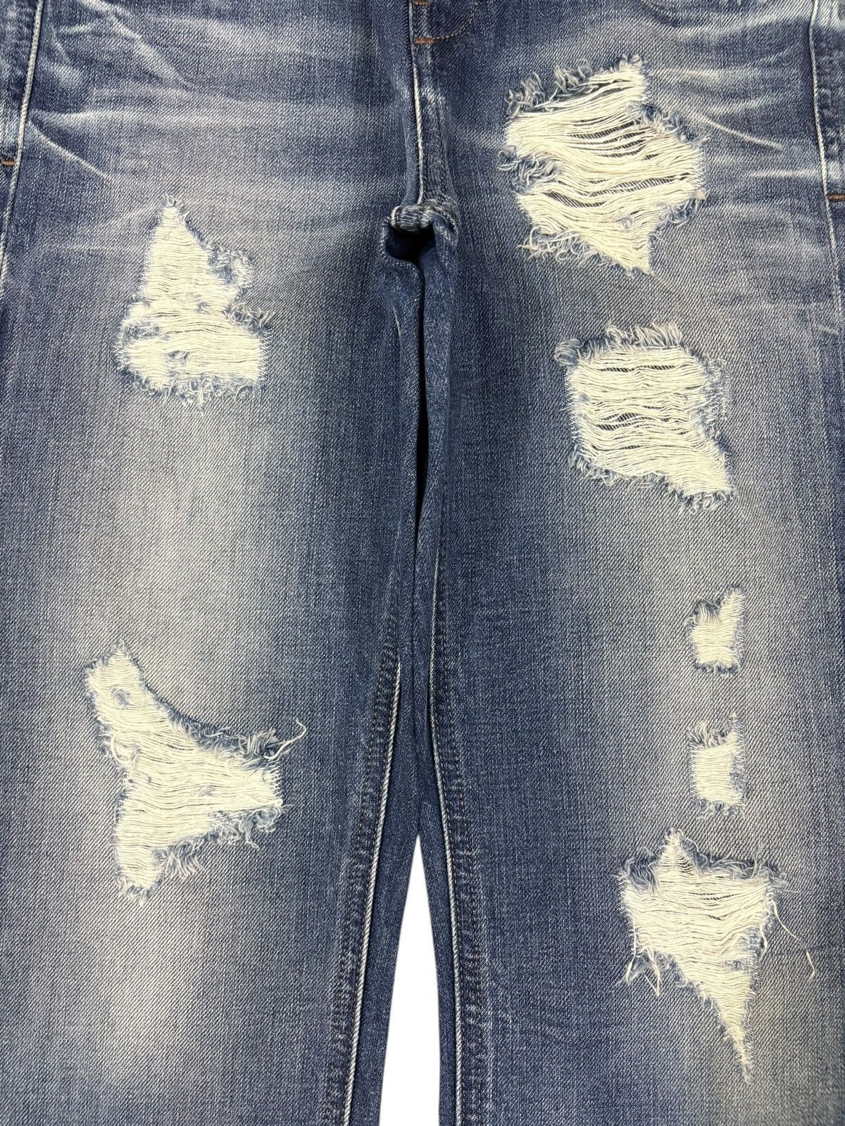 Diesel Vintage Diesel Kameron Blue Wash Distressed Jeans Size 26" / US 2 / IT 38 - 5 Thumbnail