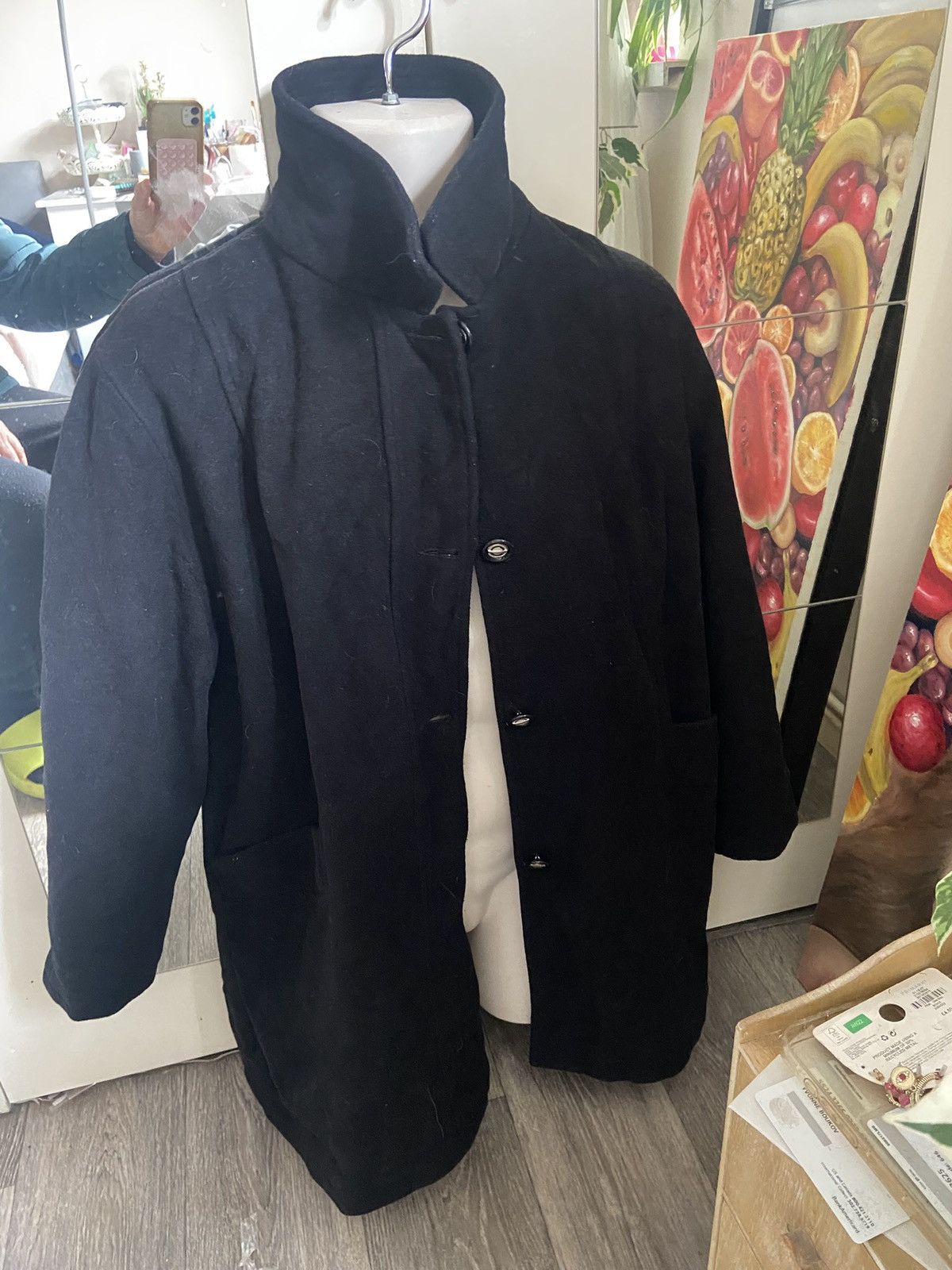 Other Black wool / cashmere winter coat size 18 Size XL / US 12-14 / IT 48-50 - 2 Thumbnail
