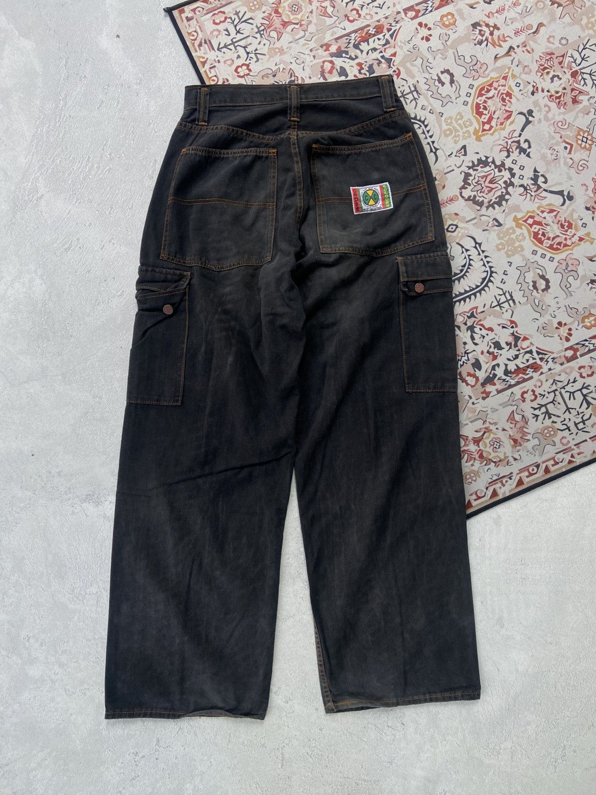 Cross Colours Vintage 90s CROSS COLOURS Cargo Jnco hip hop style jeans Size US 28 / EU 44 - 1 Thumbnail