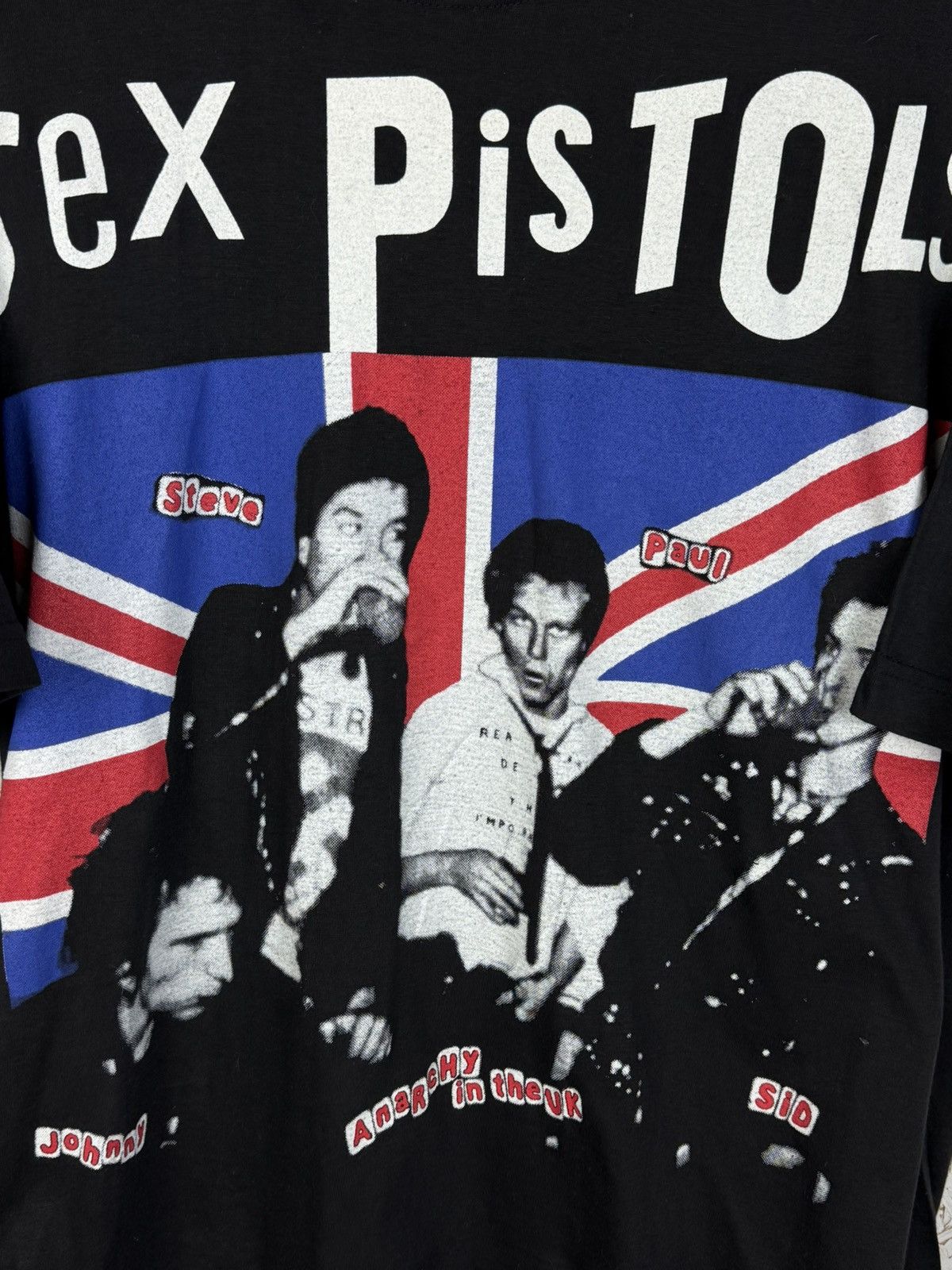 Band Tees 90s Vintage Sex Pistols Anarchy In The UK Rock Punk T-Shirt Size US XXL / EU 58 / 5 - 2 Thumbnail