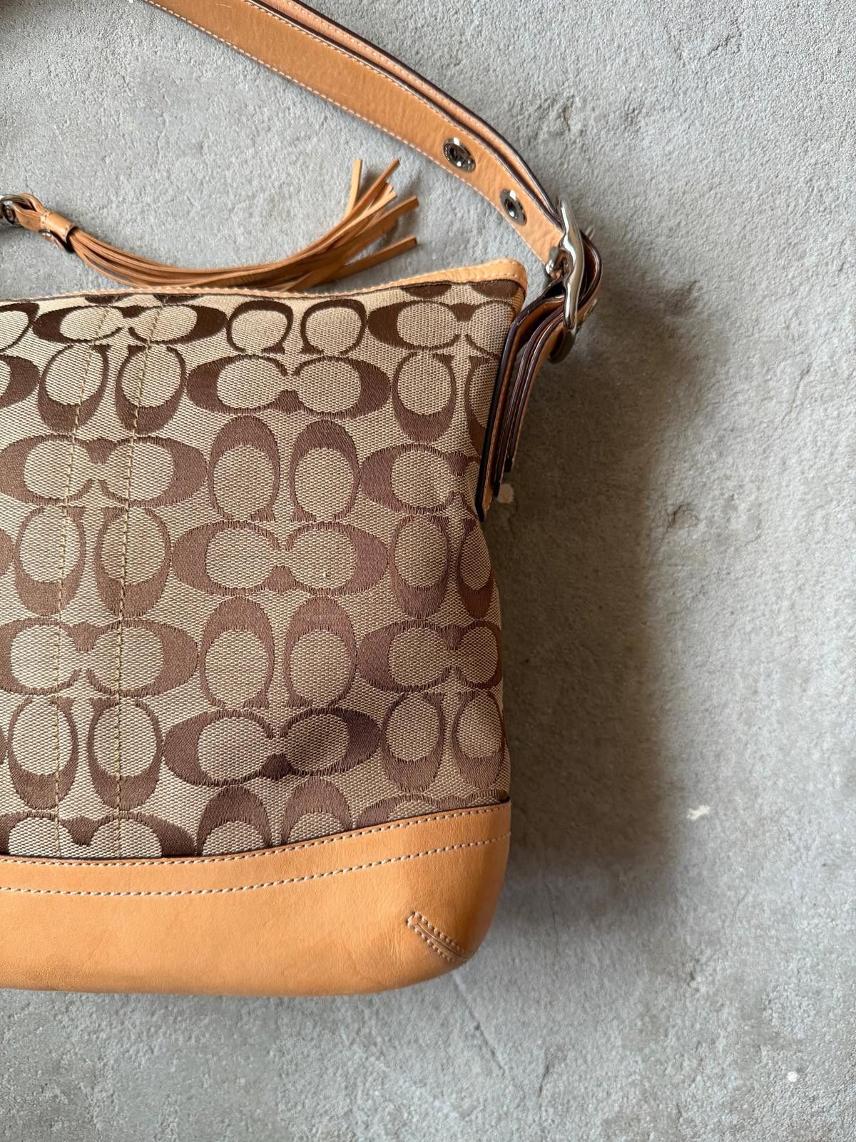 Coach Coach Signature East West Hobo Shoulder Bag Beige Size ONE SIZE - 8 Thumbnail