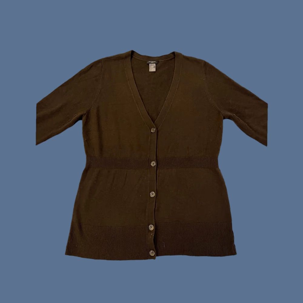 Ann Taylor Ann Taylor Cardigan Women XL Brown Wool Blend V Neck Button Front Size XL / US 12-14 / IT 48-50 - 1 Thumbnail