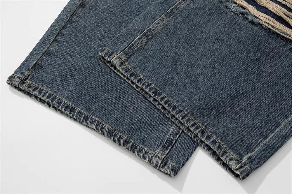 Japanese Brand × Jean American style distressed trendy men's hip-hop ripped jeans Size US 34 / EU 50 - 5 Thumbnail