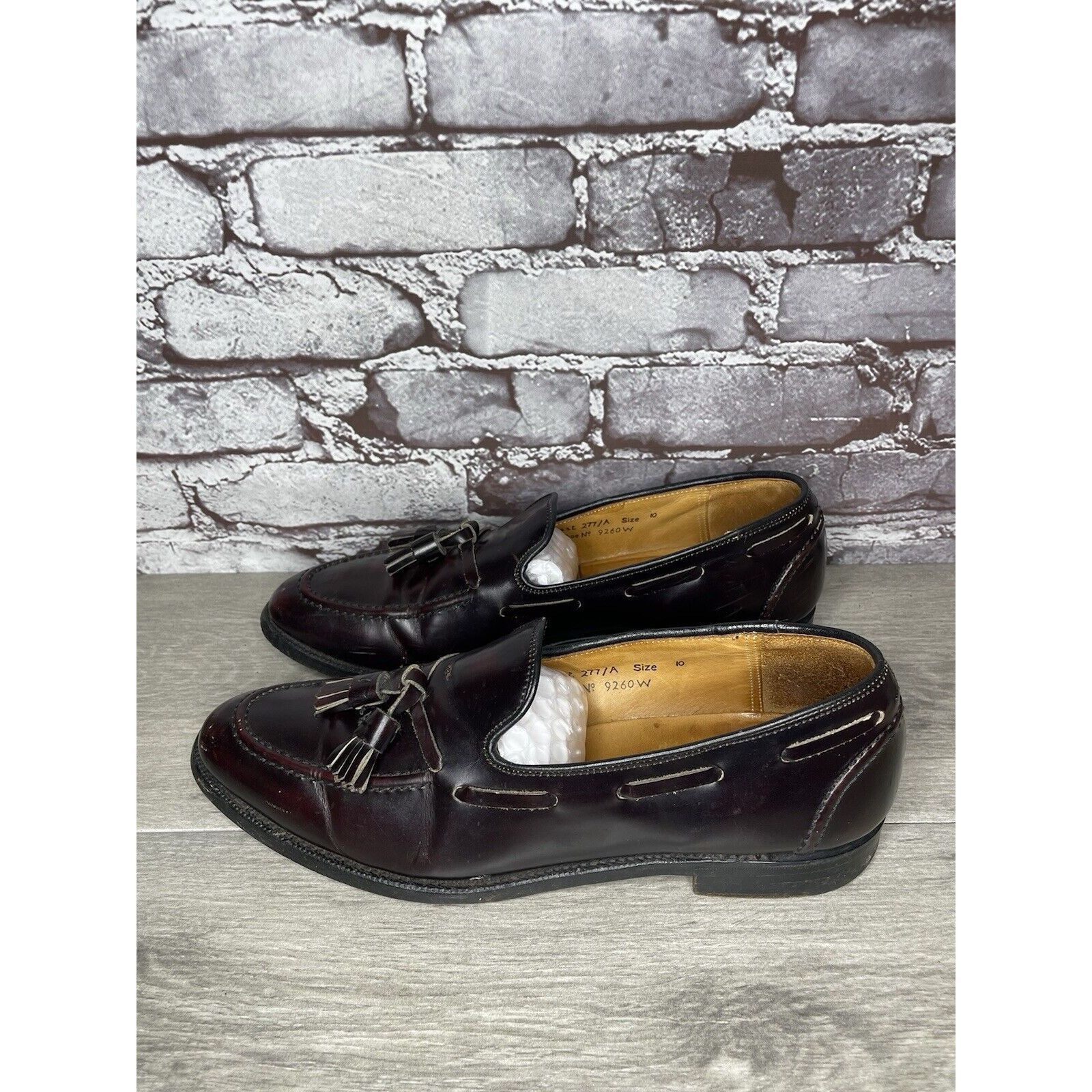 Other Vtg Royal Tweed Burgundy Leather Tassel Loafers Dress Shoes Size US 10 / EU 43 - 15 Thumbnail