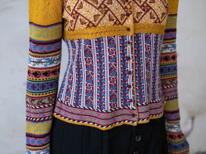 Kenzo KENZO Ethnic patchwork knit sweater Size M / US 6-8 / IT 42-44 - 7 Thumbnail