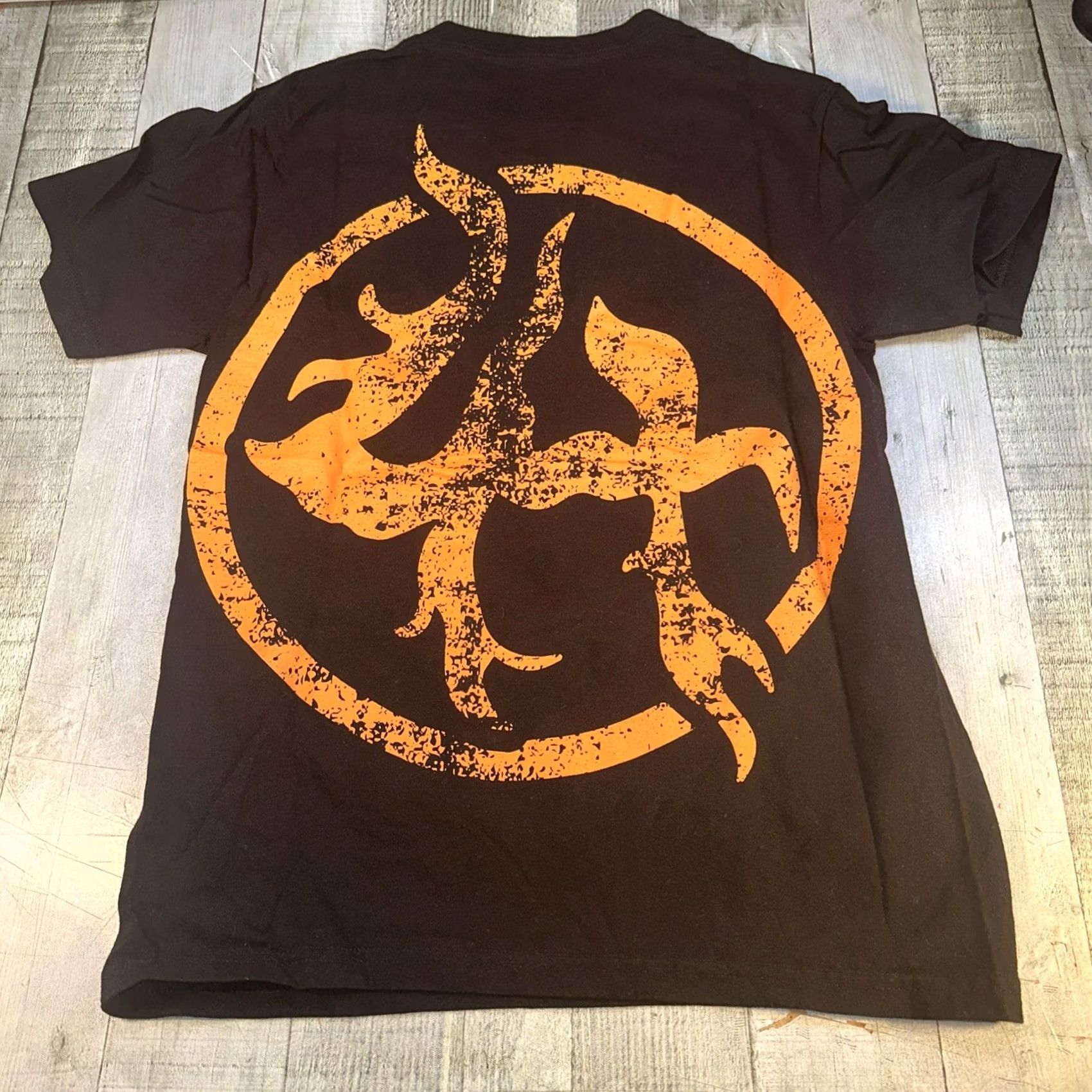 Vintage VINTAGE? (No) - Lost Hills LH006 T-Shirt Flame Designer T-Shirt Black, Orange and White Size S White Men T-Shirt Designer 90s Flame Size US S / EU 44-46 / 1 - 3 Thumbnail