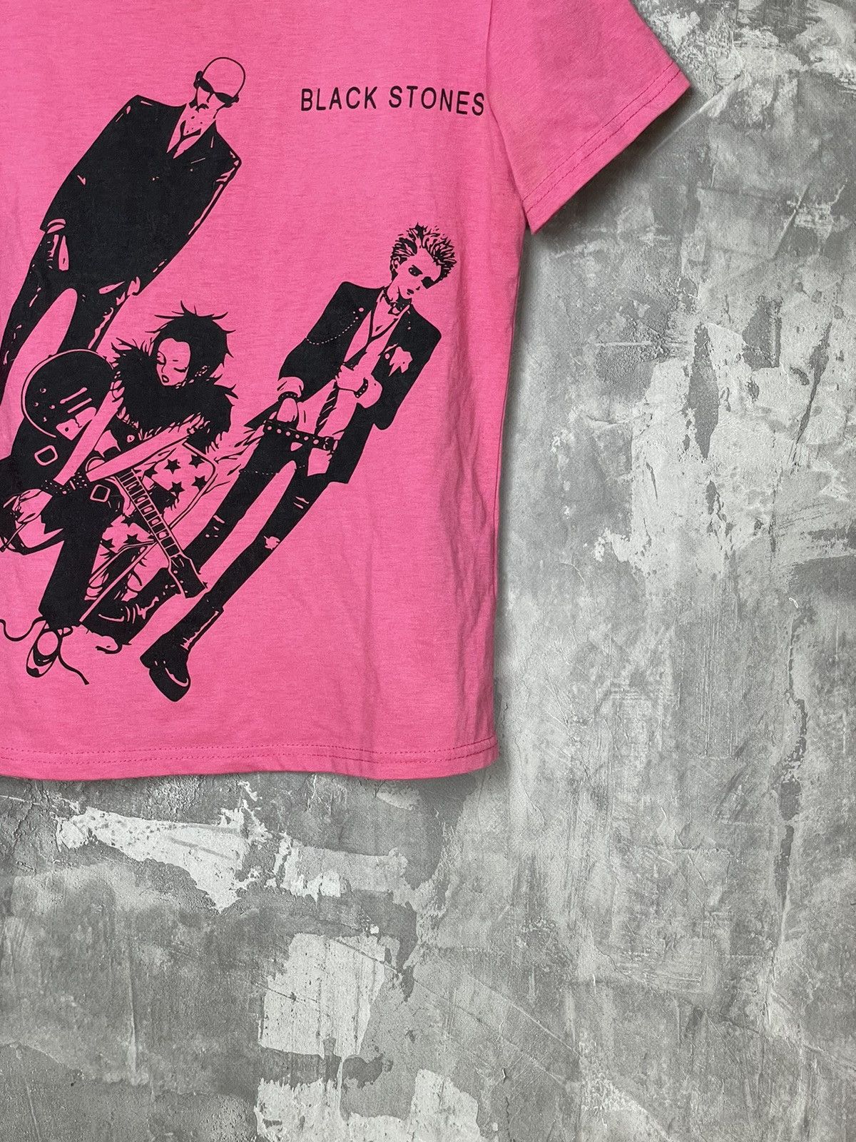 Band Tees × Vintage Black Stones Vintage Y2K Pink T shirt Hysteric Style Size S / US 4 / IT 40 - 6 Thumbnail
