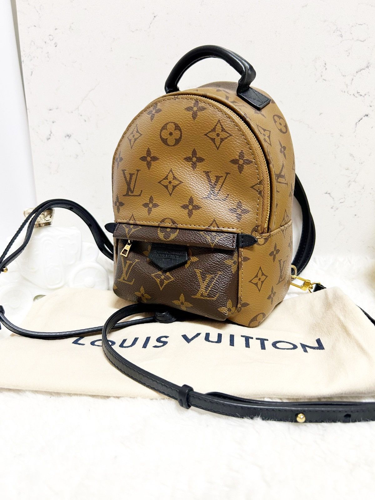 Louis Vuitton Authentic Louis Vuitton Reverse Mon. Palm Spr. Mini Backpack Size ONE SIZE - 13 Thumbnail