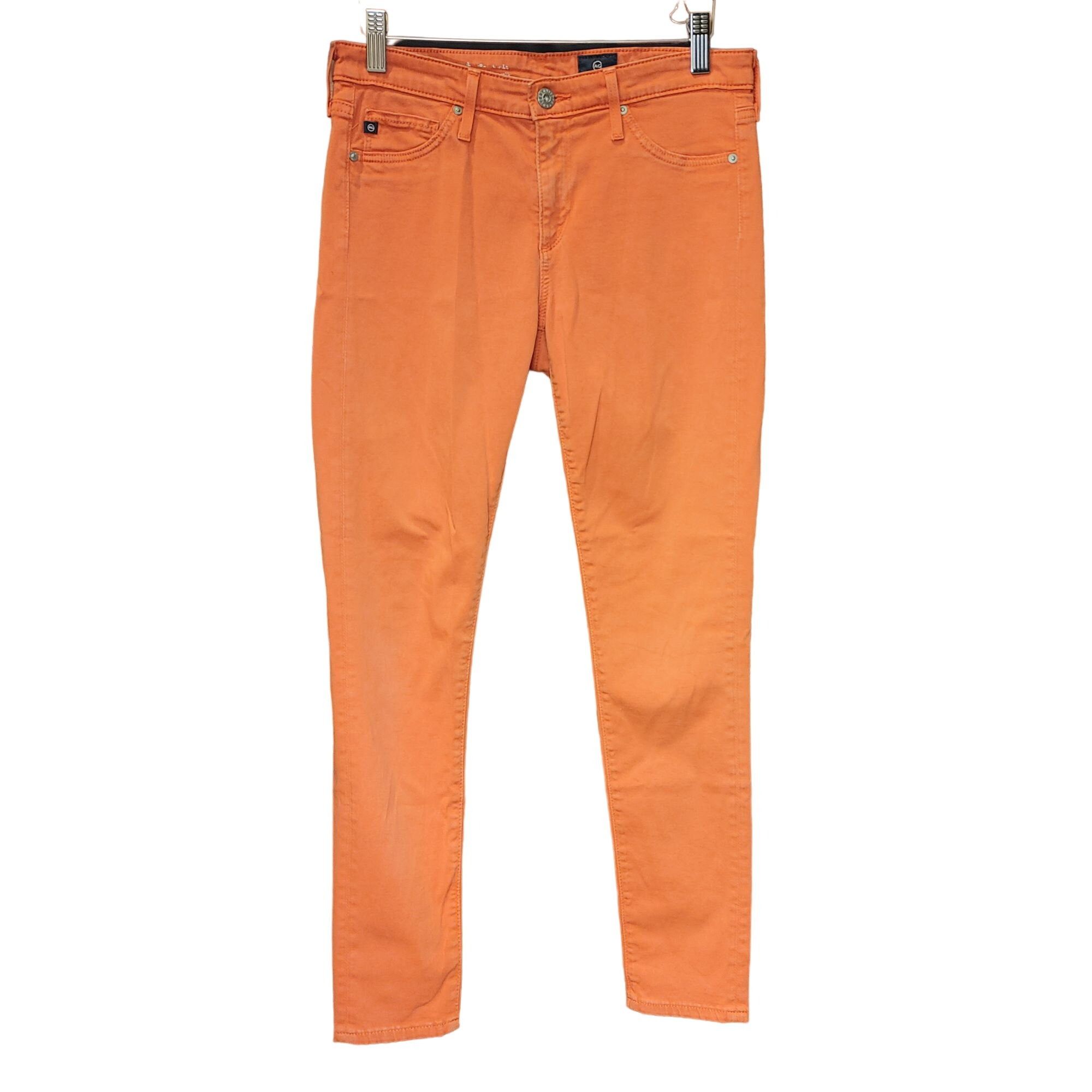 Other AG | Adriano Goldschmied Women's Orange Denim Mid Rise Skinn Size 27" / US 4 / IT 40 - 1 Thumbnail