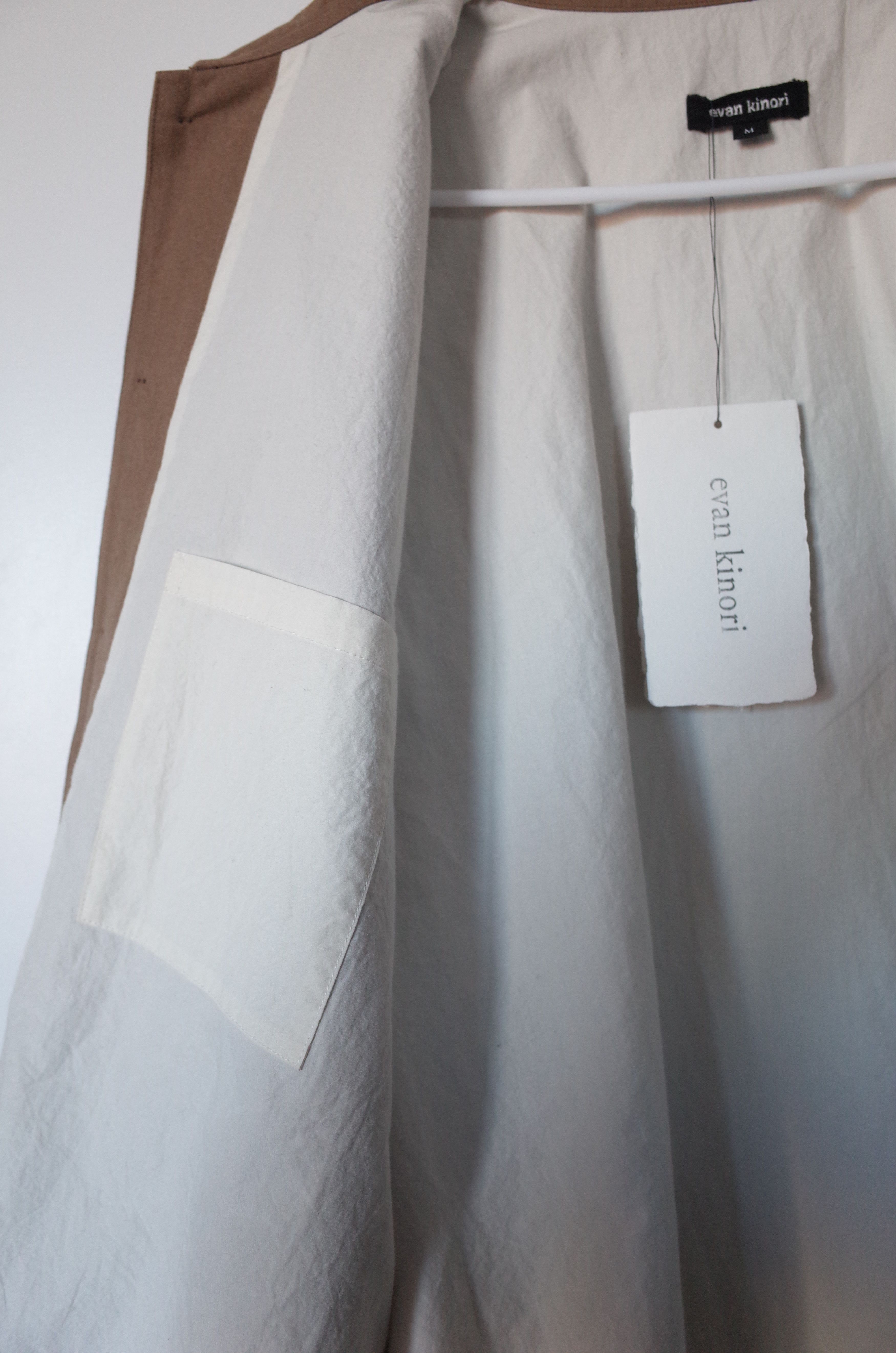 Ss25 Evan Kinori Field Shirt Two Undyed Organic Cotton in Beige, Men's (Size M) — image 6 of 6
