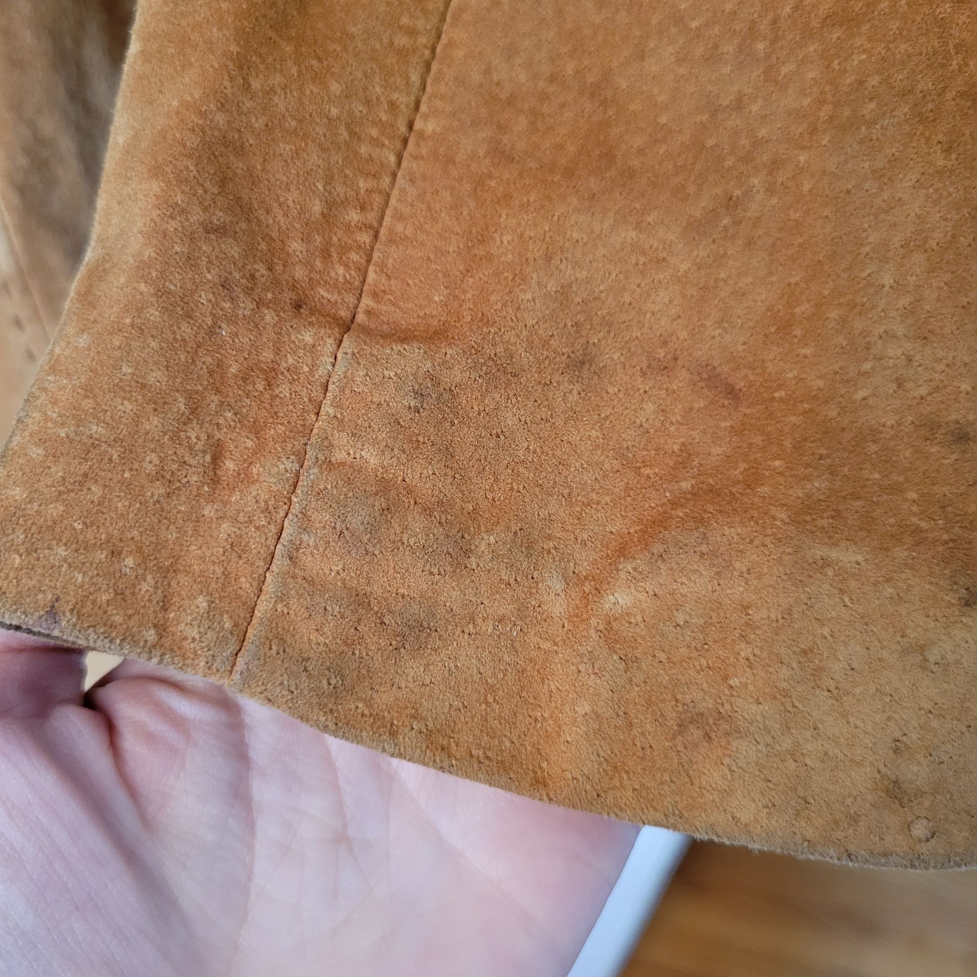 Express Express 11 12 Camel Tan Brown Leather Suede Button Up Trench Size M / US 6-8 / IT 42-44 - 10 Thumbnail
