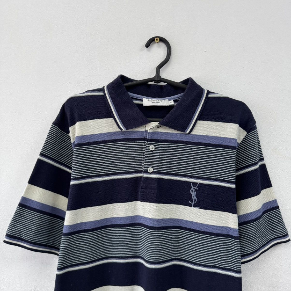 Vintage YSL Yves Saint Lauren Polo Shirt Tee Vintage Size US XL / EU 56 / 4 - 2 Thumbnail
