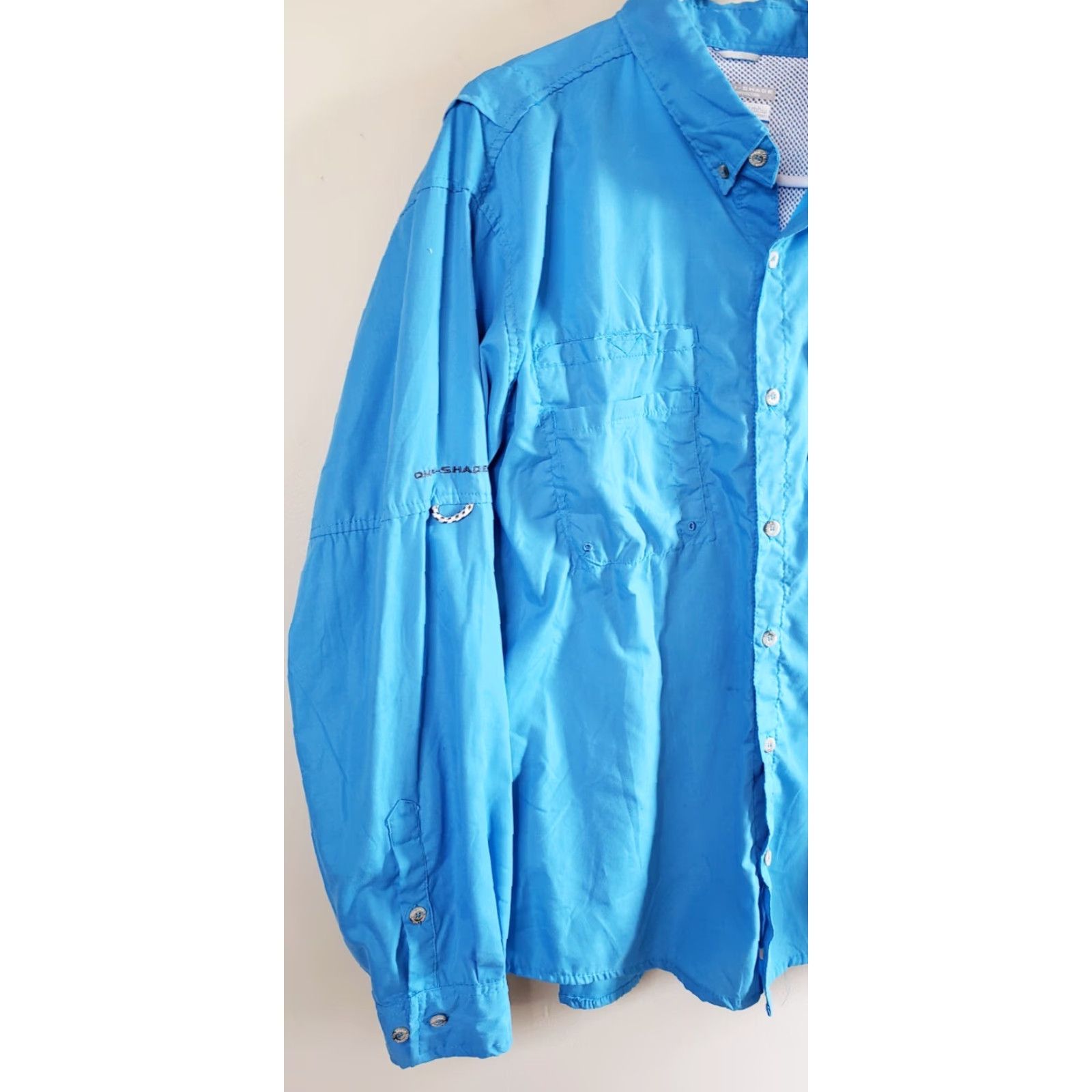 Vintage Columbia PFG Omni Shade Long Sleeve Button-Down Shirt XL Mens Blue Fish Pattern Shirt Size US XL / EU 56 / 4 - 5 Thumbnail