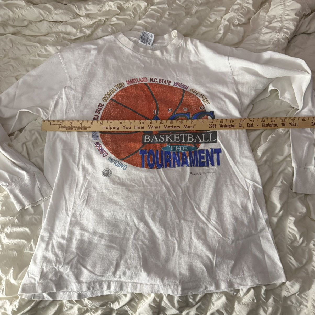 Gildan Vintage 1996 ACC Basketball Tournament Long Sleeve T Shirt Size US L / EU 52-54 / 3 - 7 Thumbnail