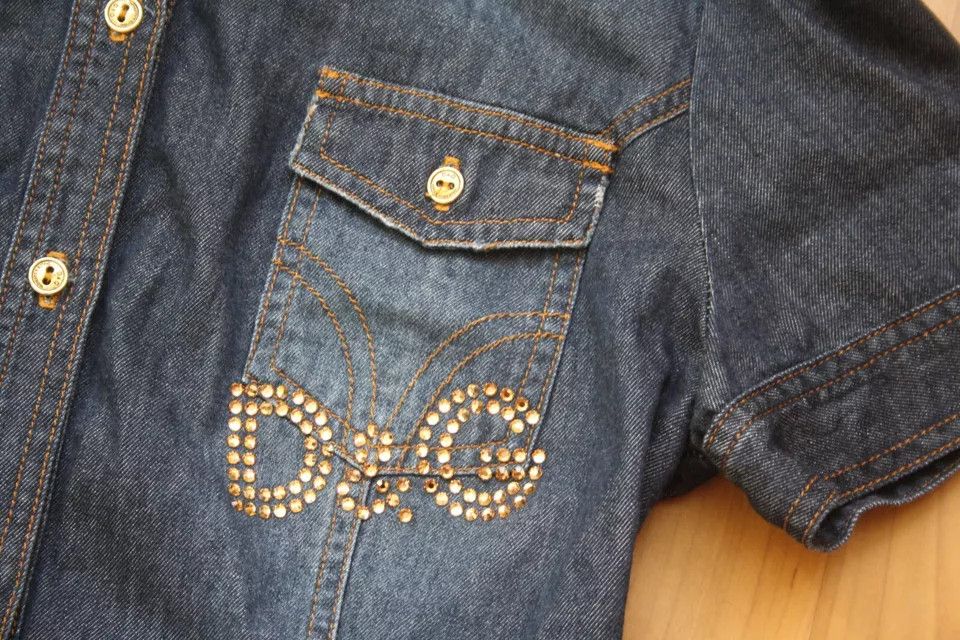 Dolce & Gabbana Dolce & Gabbana Denim short sleeved shirt womens Size M / US 6-8 / IT 42-44 - 2 Thumbnail