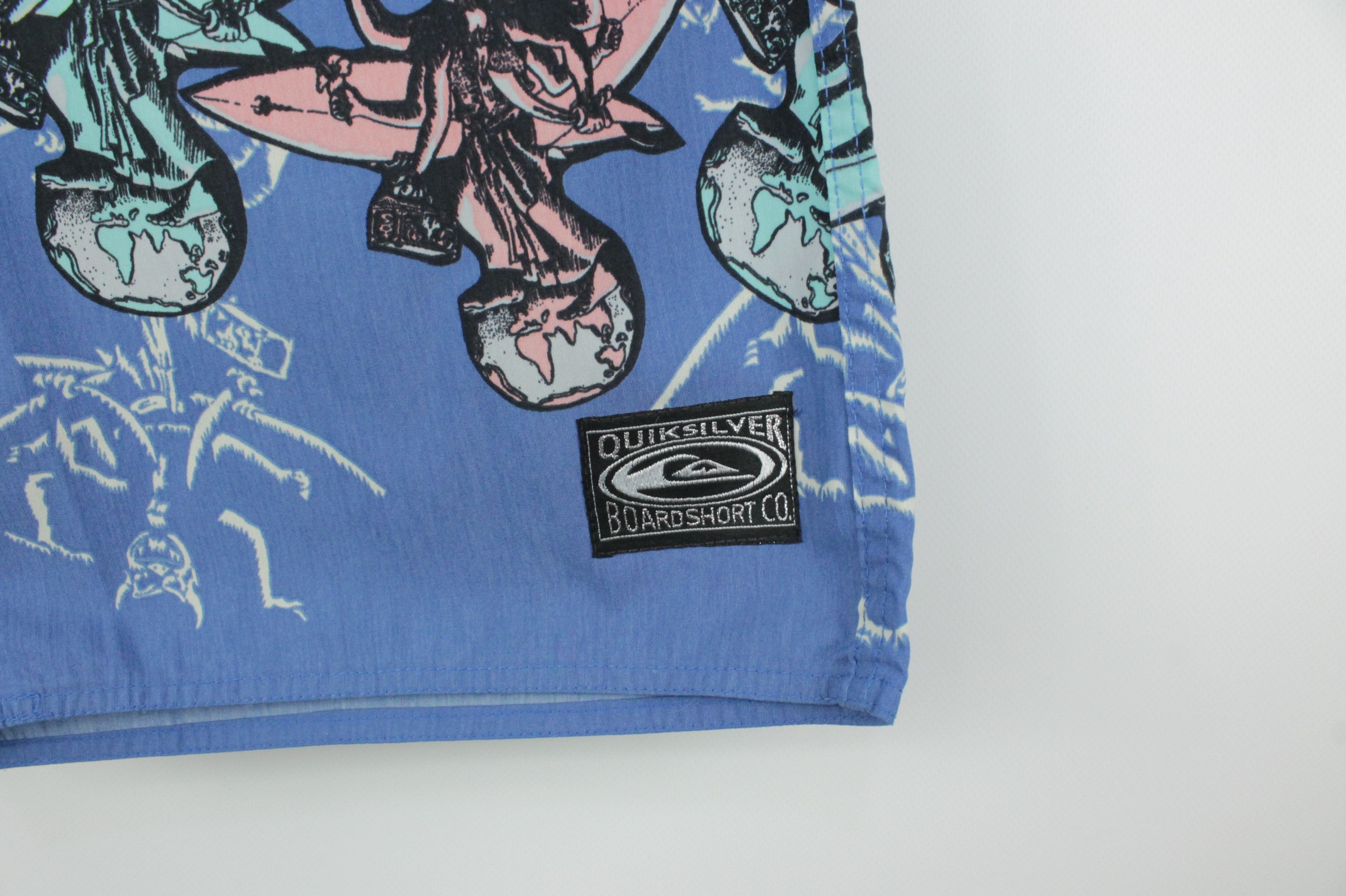 Quiksilver × Vintage RARE Vintage 80's Quiksilver Board Shorts Size US 34 / EU 50 - 2 Thumbnail