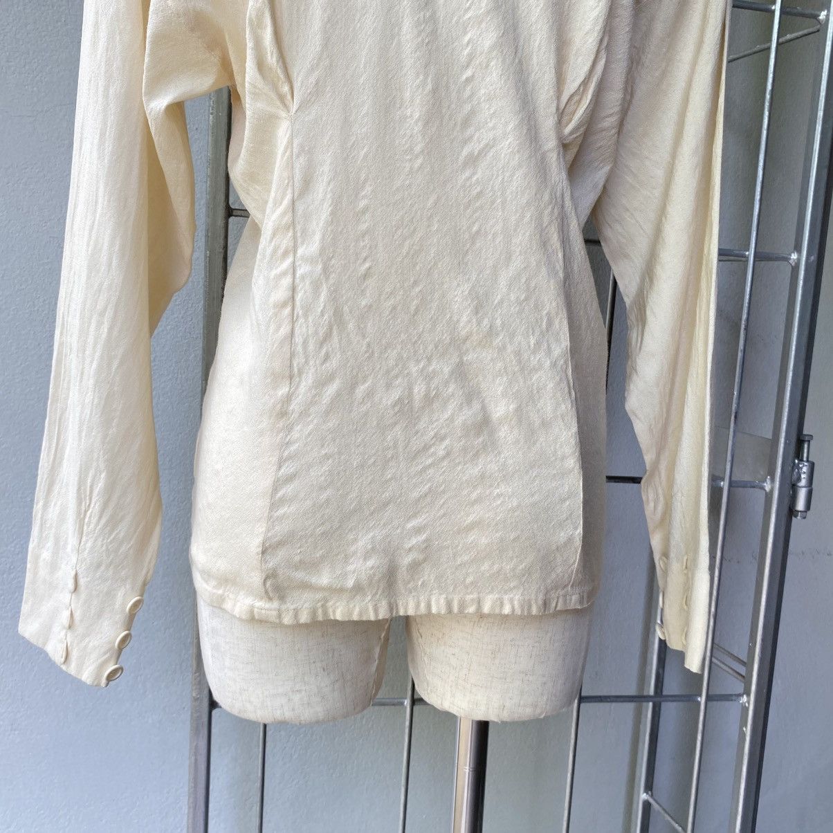 Dior Christian Dior Fitted Pale Yellow Wool Shirt Size M / US 6-8 / IT 42-44 - 20 Thumbnail