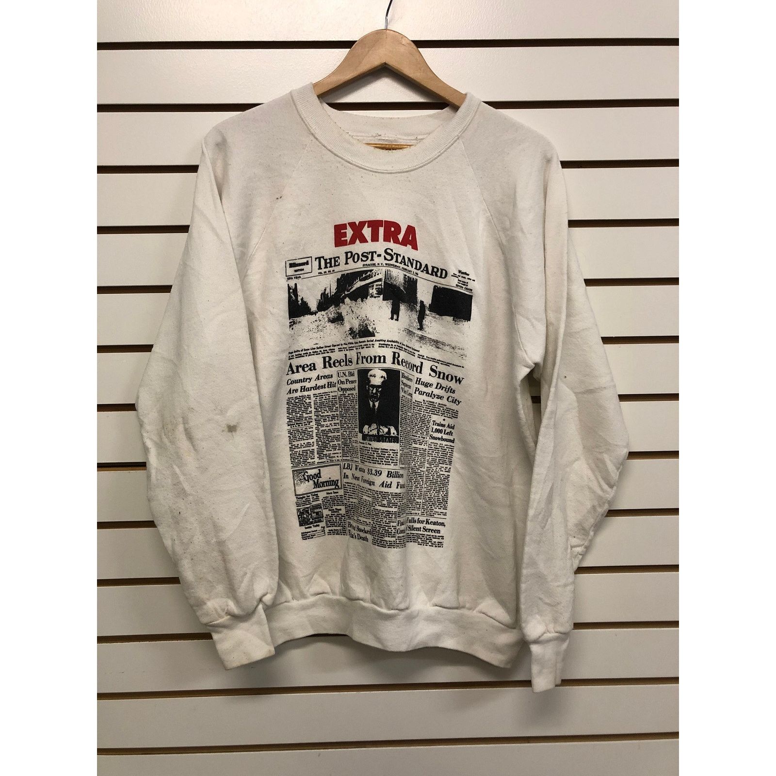 Hanes Vintage Extra the post standard Syracuse 1966 Sweatshirt XL Size US XL / EU 56 / 4 - 1 Thumbnail