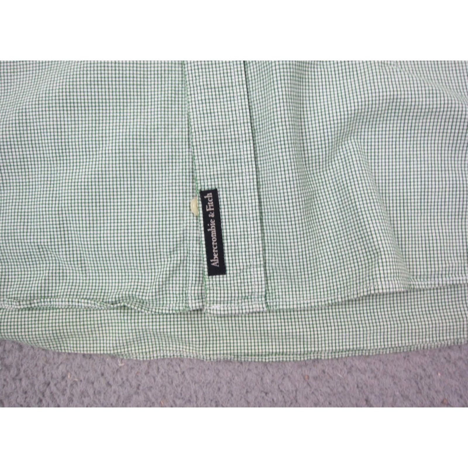 Abercrombie & Fitch VINTAGE Abercrombie & Fitch Shirt Adult XL Green Gingham Mens 90s Casual Size US XL / EU 56 / 4 - 2 Thumbnail
