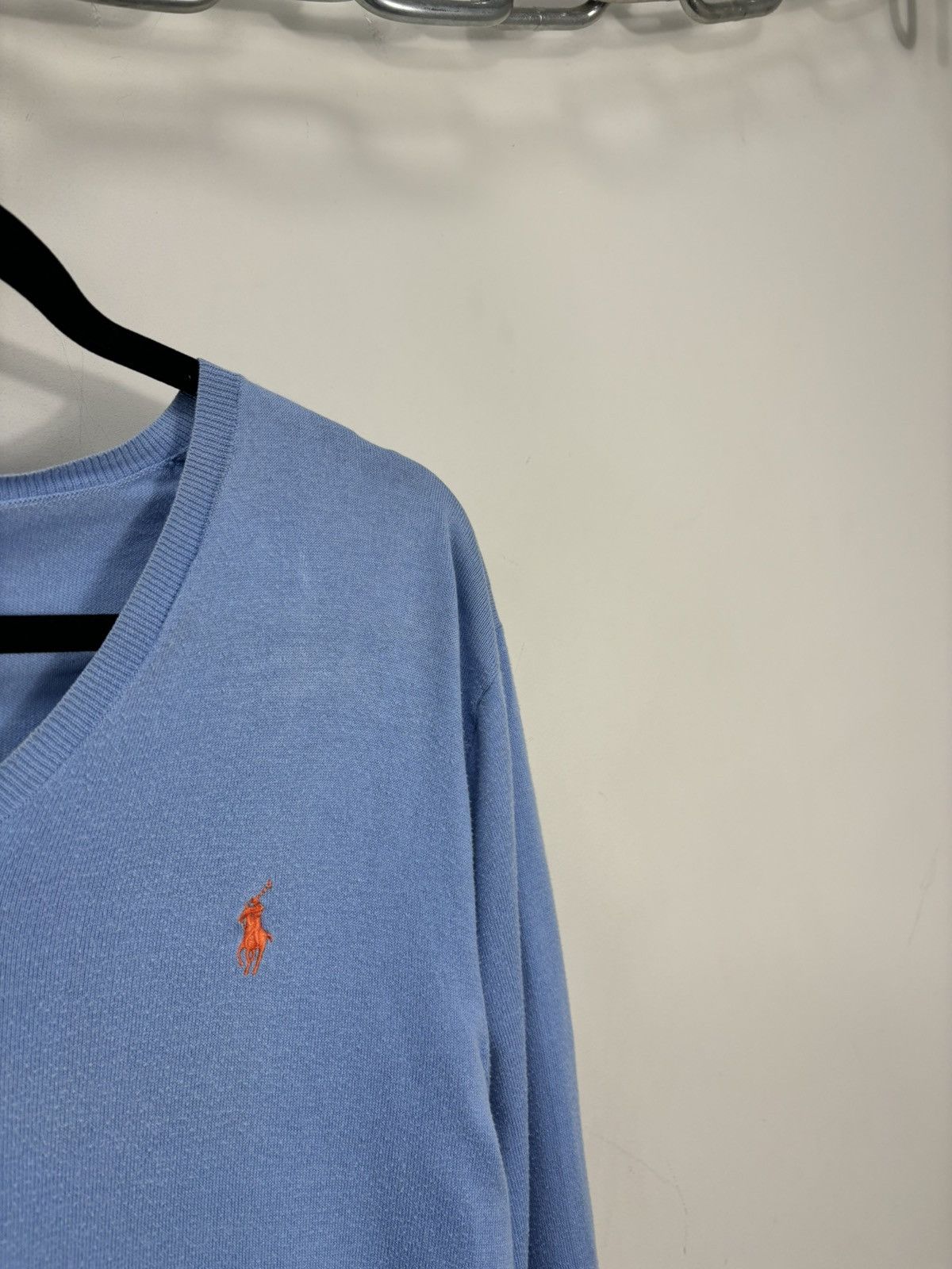 Polo Ralph Lauren Vintage Polo Ralph Lauren Men’s Light Blue V-Neck Sweater Size US M / EU 48-50 / 2 - 3 Thumbnail
