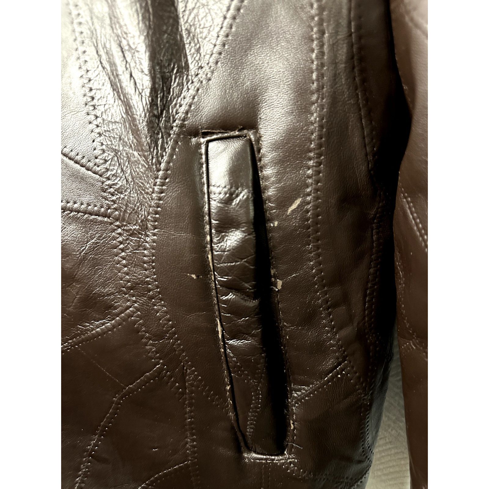 Haband Haband Executive Division Leather Moto-Jacket Dark Brown XL Size US XL / EU 56 / 4 - 6 Thumbnail