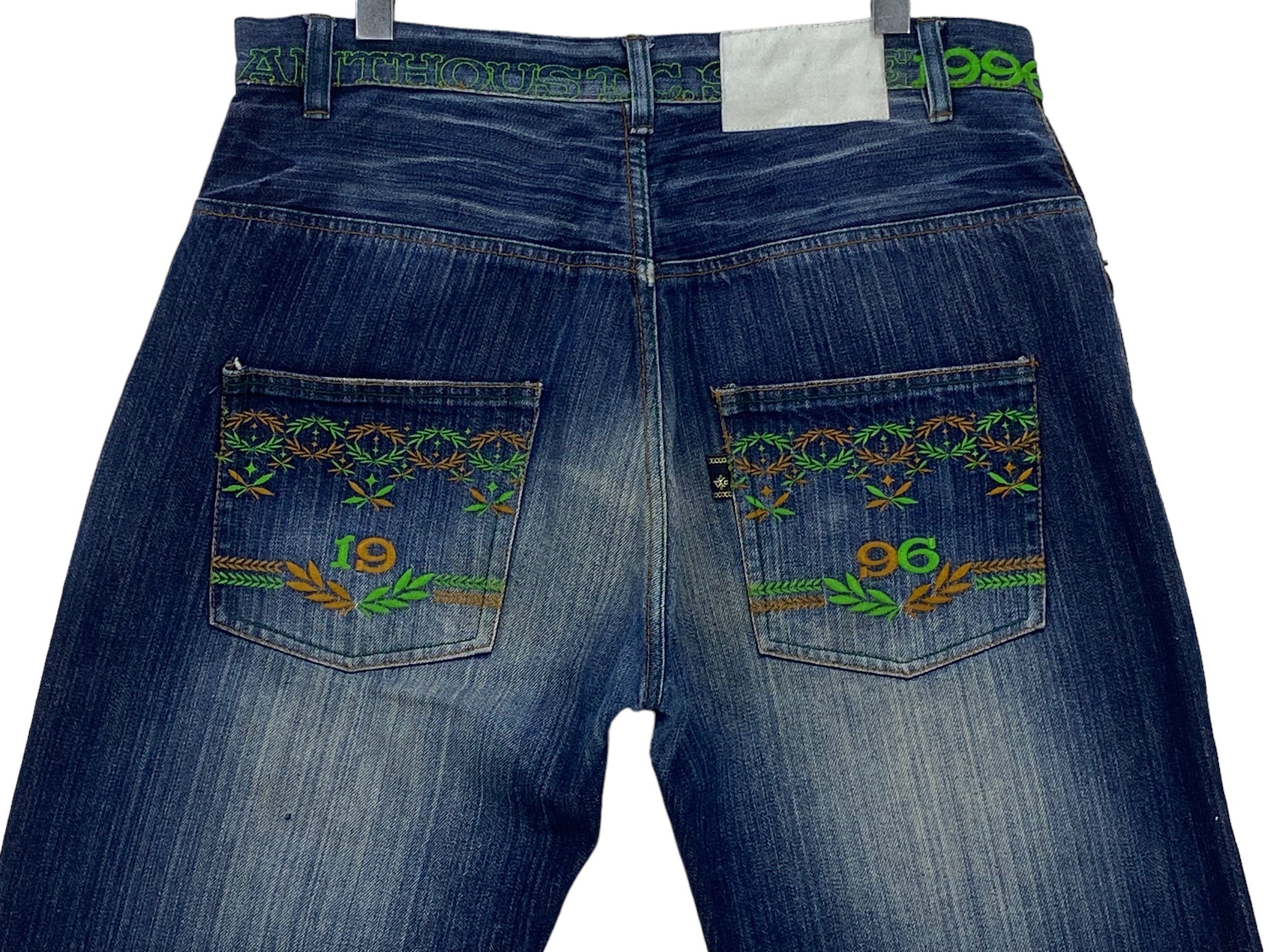 Japanese Brand Xanthous Denim Jeans Hip Hop Skateboards Baggy Jeans Pants Size US 35 - 5 Thumbnail