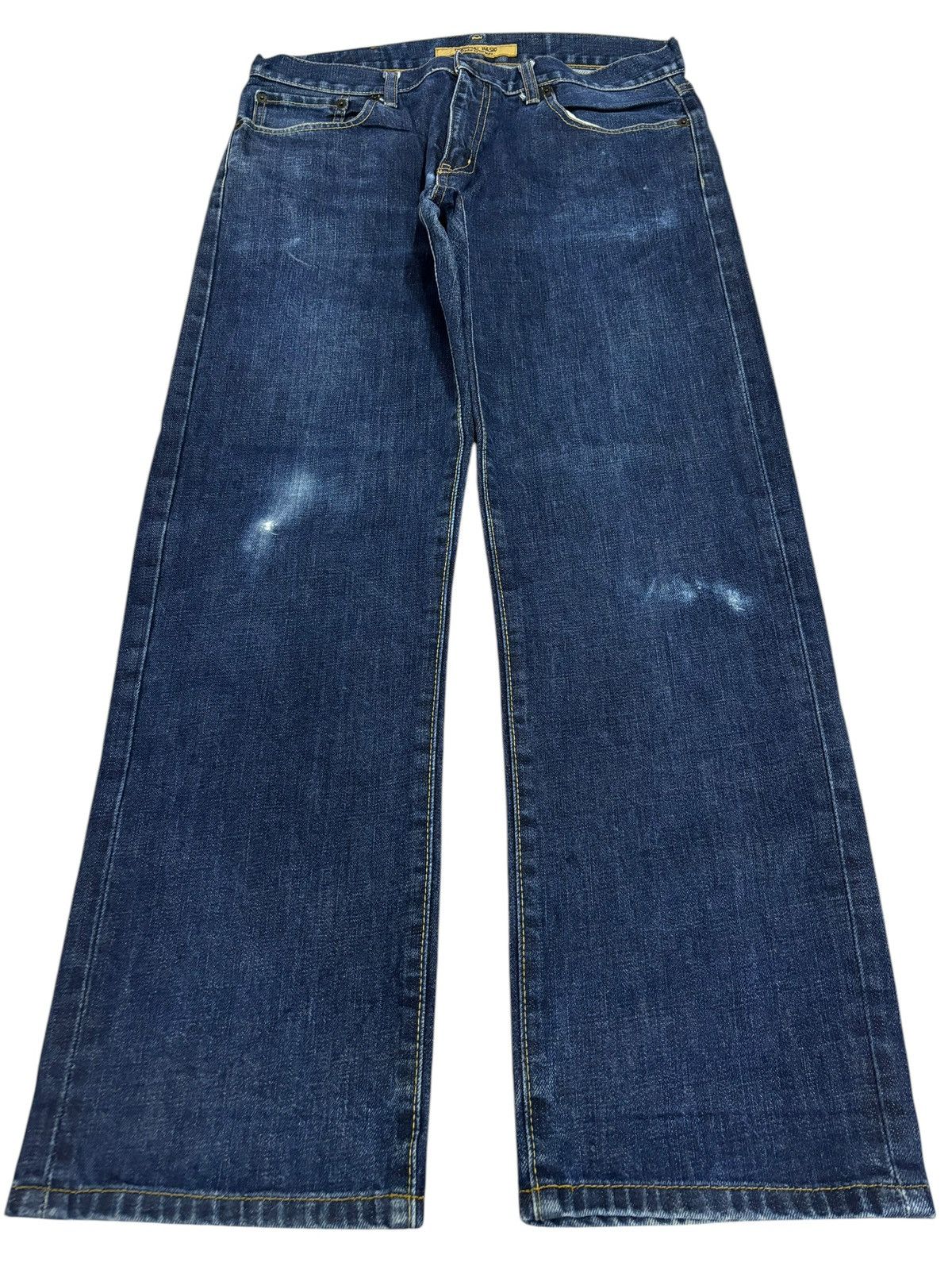 Japanese Brand × Kaihara Denim × Vintage Vintage Kaihara Uniqlo S-002 Blue Indigo Washed Jeans Size US 32 / EU 48 - 1 Thumbnail
