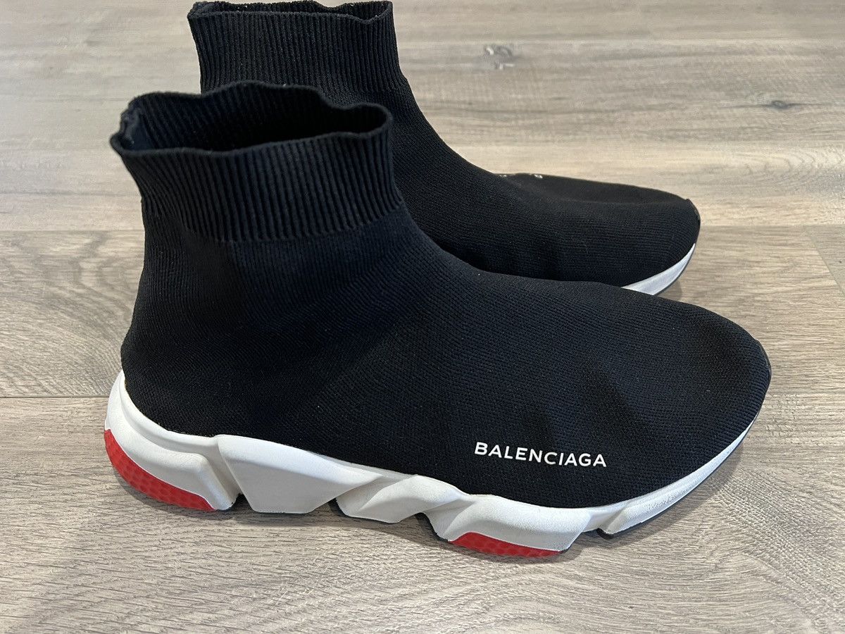 Balenciaga Balenciaga Speed runner 1.0 black red white Size US 7.5 / EU 40-41 - 8 Thumbnail