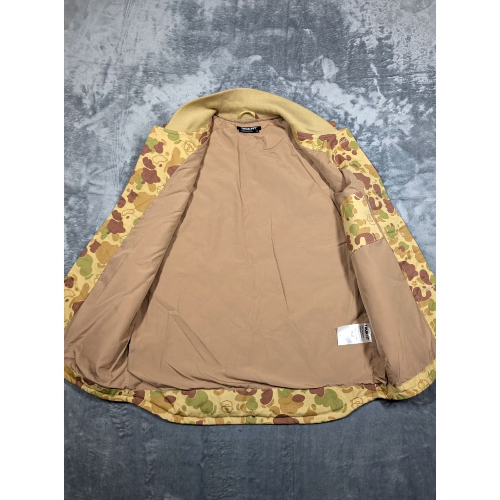 Vintage Trukfit Mens Vest Jacket Buttoned Lightweight Camouflage Mid-Length Athletic Band Collar Sports 100% Cotton S Small Size US S / EU 44-46 / 1 - 4 Thumbnail
